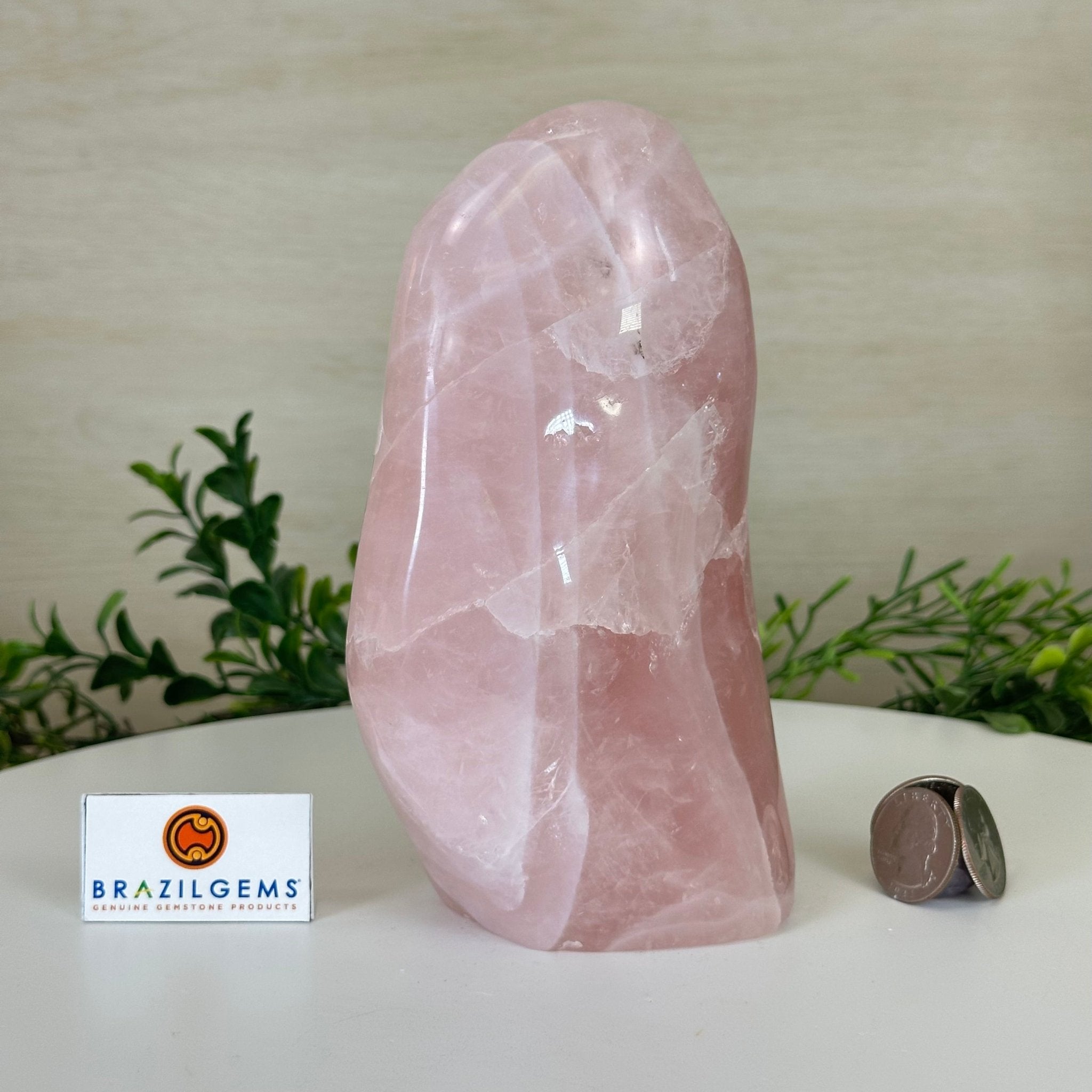 Polished Freeform Rose Quartz Gemstone, 3.1 lbs & 6.6” tall Model #3301RQ - 004 - Brazil GemsBrazil GemsPolished Freeform Rose Quartz Gemstone, 3.1 lbs & 6.6” tall Model #3301RQ - 004Freeform & Unique Shapes3301RQ - 004
