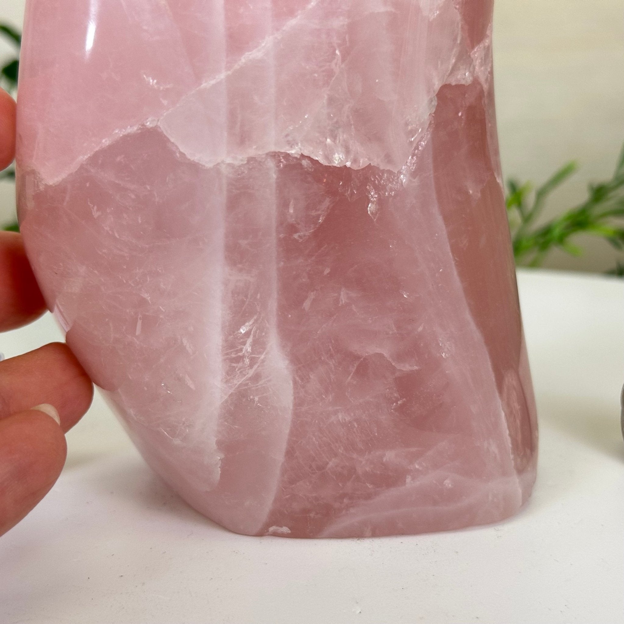 Polished Freeform Rose Quartz Gemstone, 3.1 lbs & 6.6” tall Model #3301RQ - 004 - Brazil GemsBrazil GemsPolished Freeform Rose Quartz Gemstone, 3.1 lbs & 6.6” tall Model #3301RQ - 004Freeform & Unique Shapes3301RQ - 004