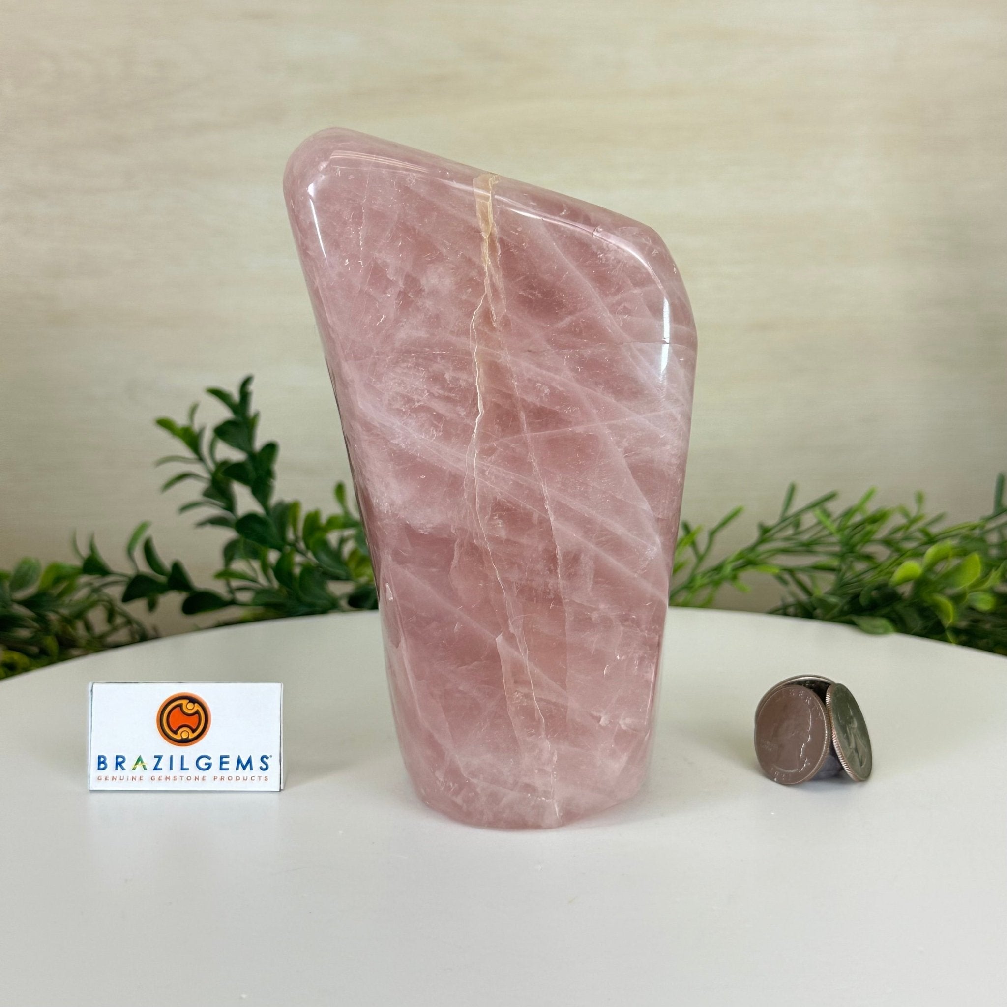 Polished Freeform Rose Quartz Gemstone, 3.5 lbs & 6.3” tall Model #3301RQ - 003 - Brazil GemsBrazil GemsPolished Freeform Rose Quartz Gemstone, 3.5 lbs & 6.3” tall Model #3301RQ - 003Freeform & Unique Shapes3301RQ - 003