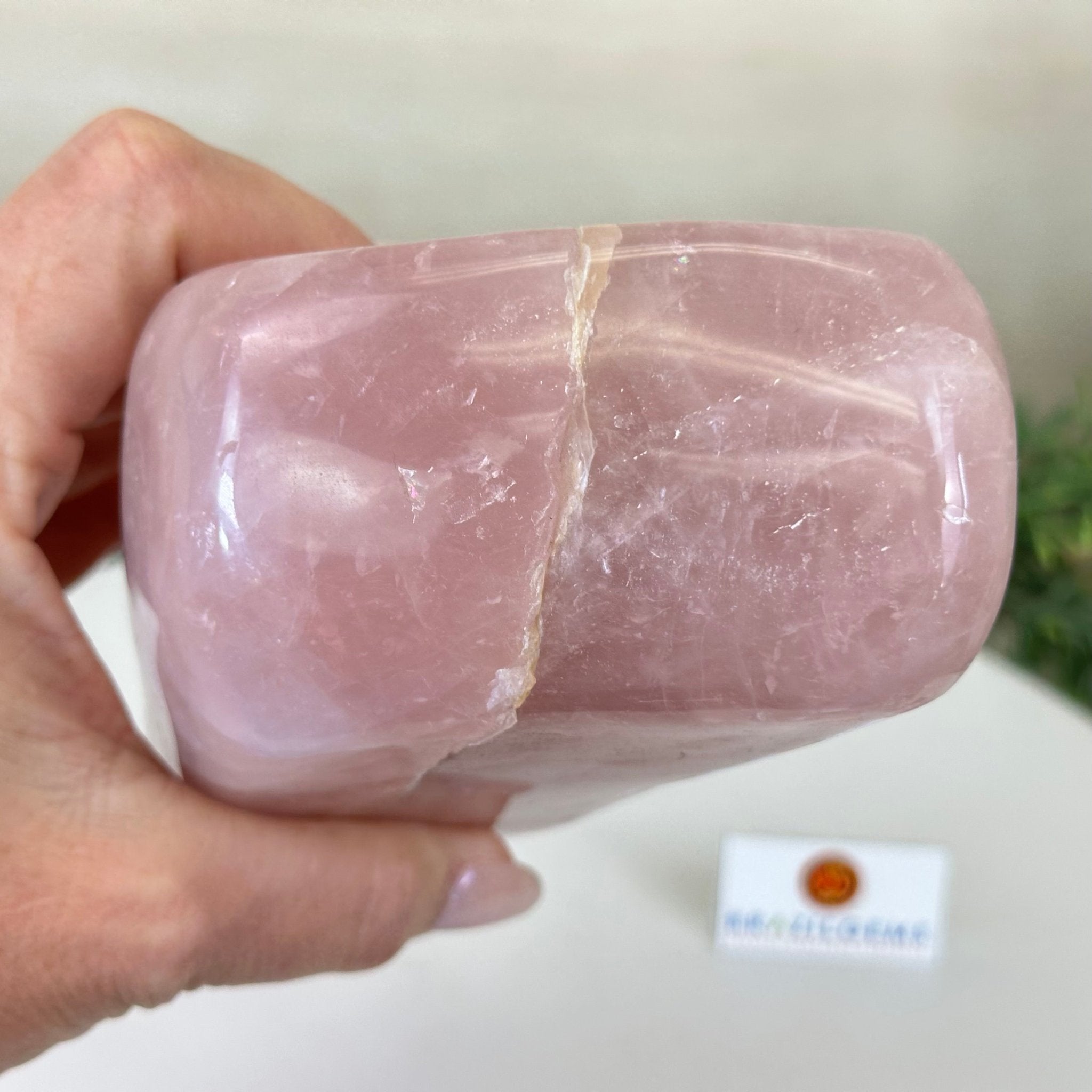 Polished Freeform Rose Quartz Gemstone, 3.5 lbs & 6.3” tall Model #3301RQ - 003 - Brazil GemsBrazil GemsPolished Freeform Rose Quartz Gemstone, 3.5 lbs & 6.3” tall Model #3301RQ - 003Freeform & Unique Shapes3301RQ - 003