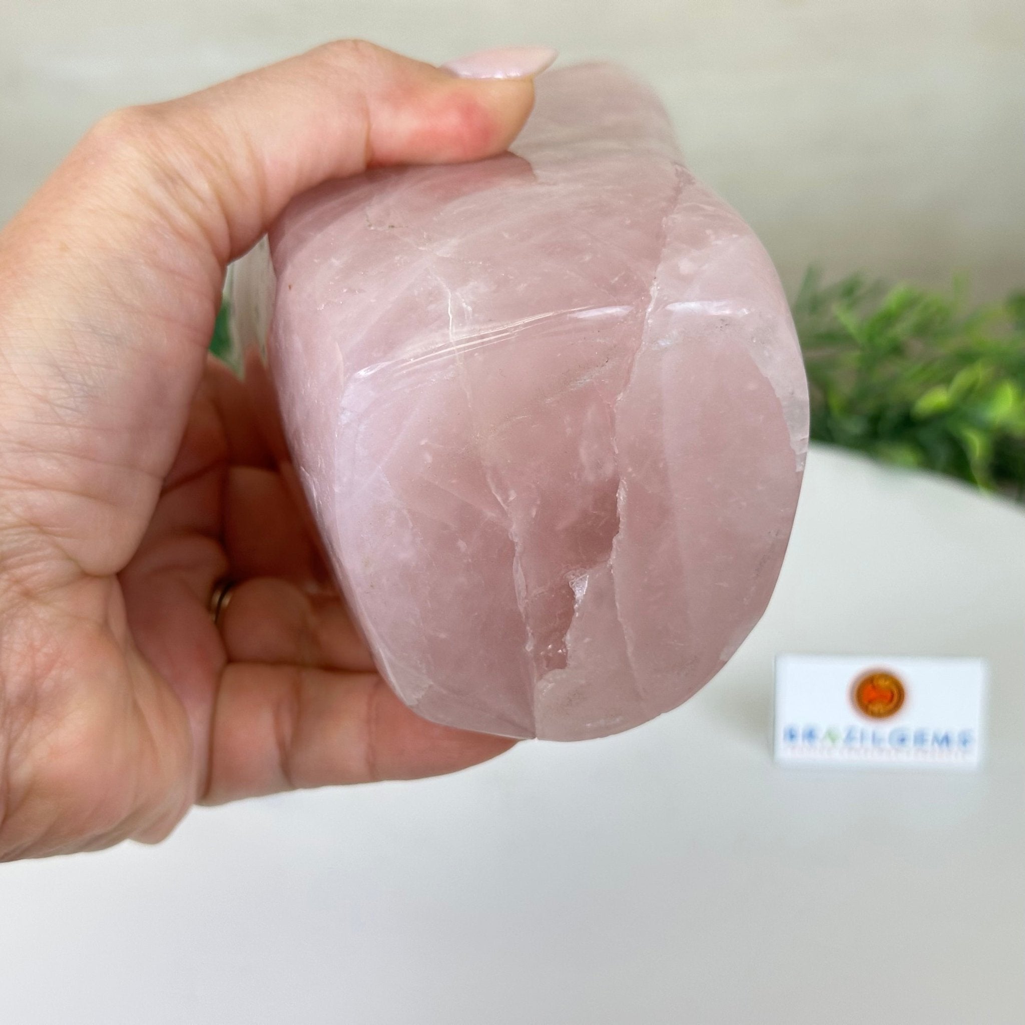 Polished Freeform Rose Quartz Gemstone, 3.5 lbs & 6.3” tall Model #3301RQ - 003 - Brazil GemsBrazil GemsPolished Freeform Rose Quartz Gemstone, 3.5 lbs & 6.3” tall Model #3301RQ - 003Freeform & Unique Shapes3301RQ - 003