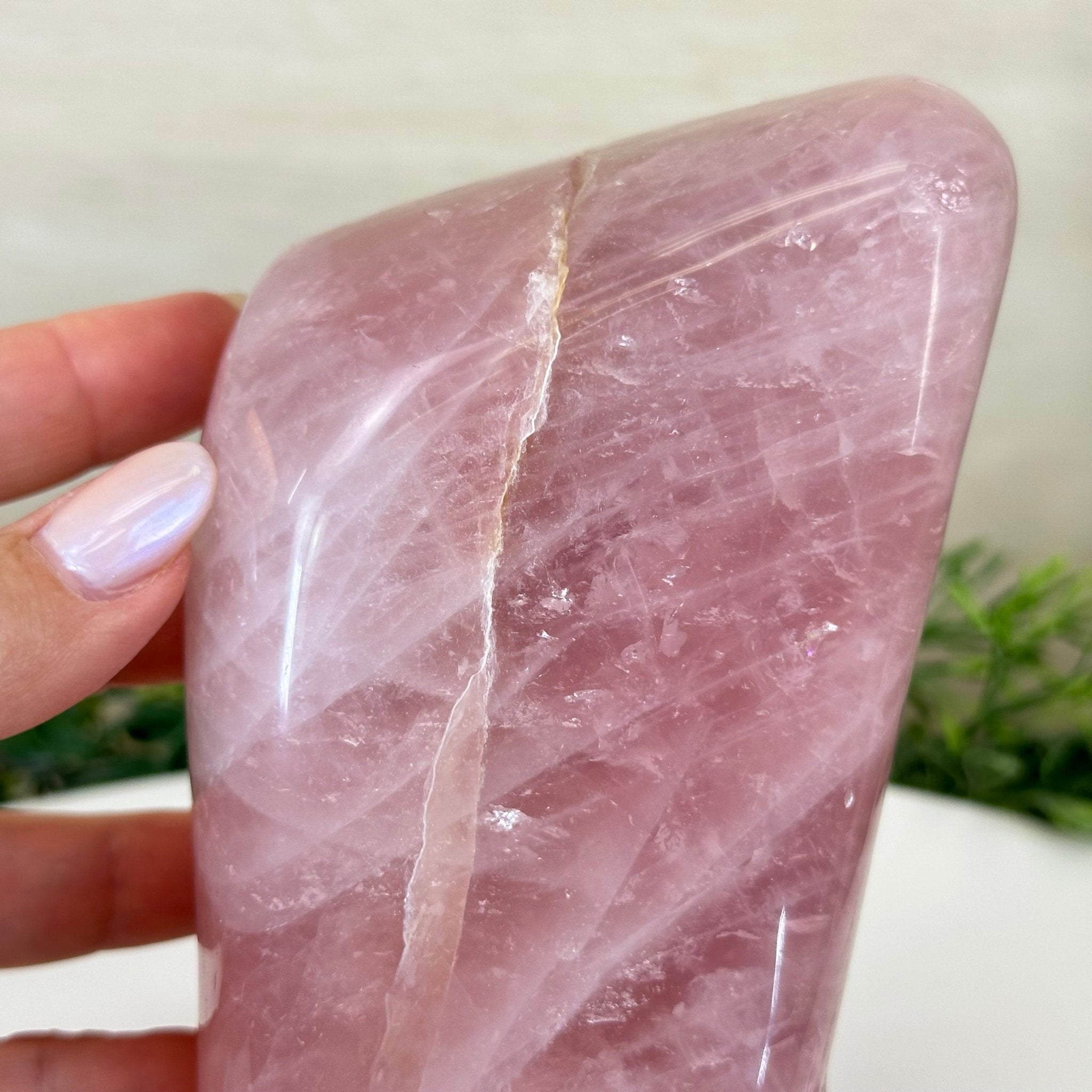 Polished Freeform Rose Quartz Gemstone, 3.5 lbs & 6.3” tall Model #3301RQ - 003 - Brazil GemsBrazil GemsPolished Freeform Rose Quartz Gemstone, 3.5 lbs & 6.3” tall Model #3301RQ - 003Freeform & Unique Shapes3301RQ - 003