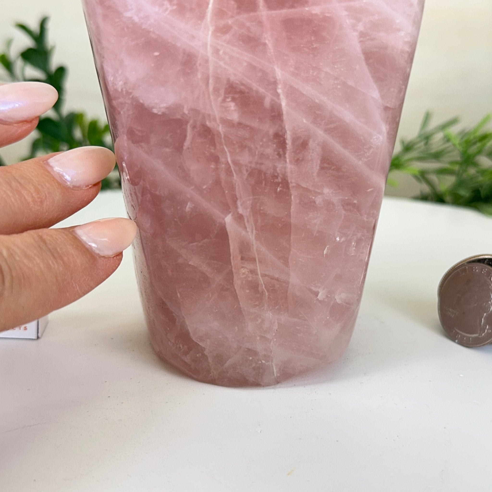 Polished Freeform Rose Quartz Gemstone, 3.5 lbs & 6.3” tall Model #3301RQ - 003 - Brazil GemsBrazil GemsPolished Freeform Rose Quartz Gemstone, 3.5 lbs & 6.3” tall Model #3301RQ - 003Freeform & Unique Shapes3301RQ - 003