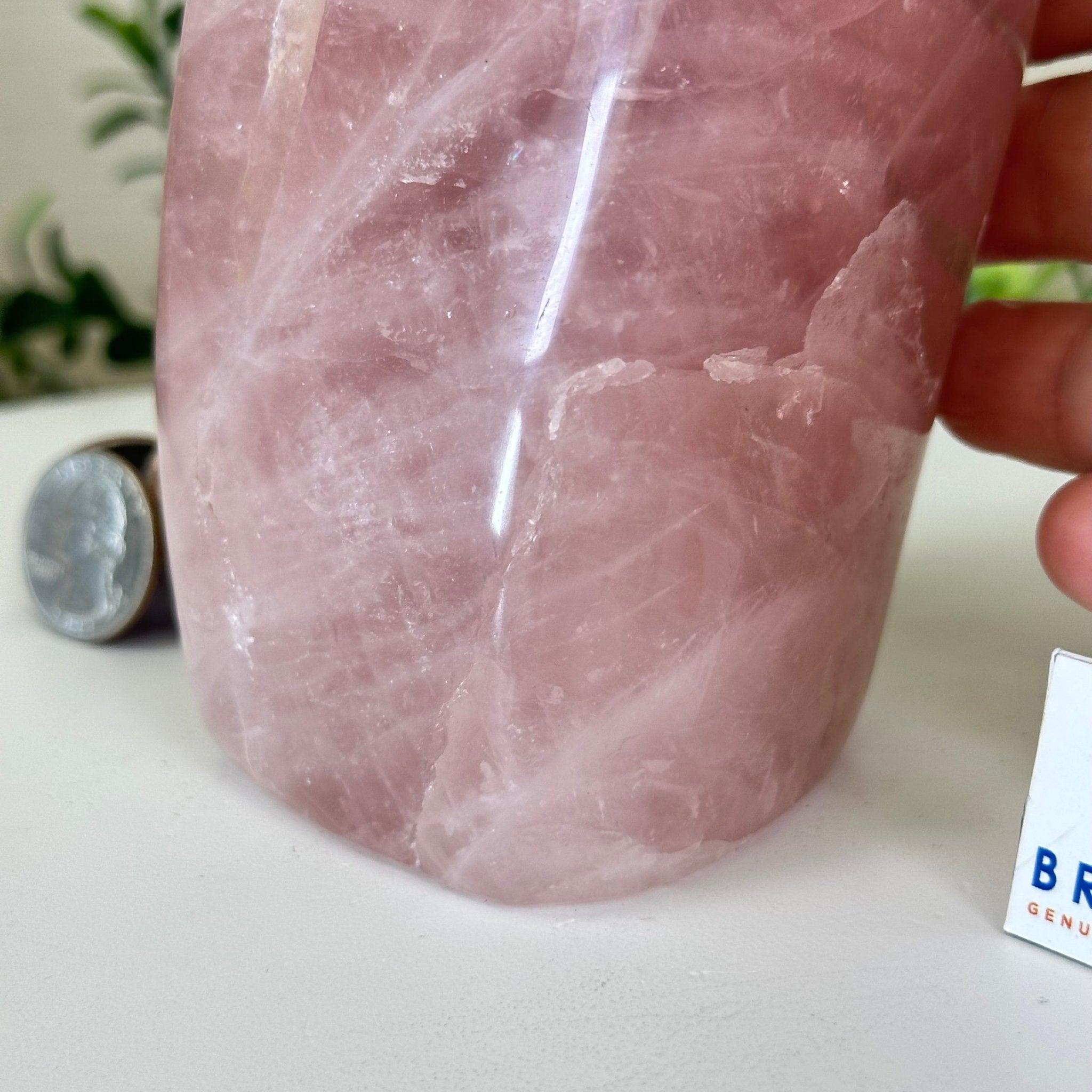 Polished Freeform Rose Quartz Gemstone, 3.5 lbs & 6.3” tall Model #3301RQ - 003 - Brazil GemsBrazil GemsPolished Freeform Rose Quartz Gemstone, 3.5 lbs & 6.3” tall Model #3301RQ - 003Freeform & Unique Shapes3301RQ - 003