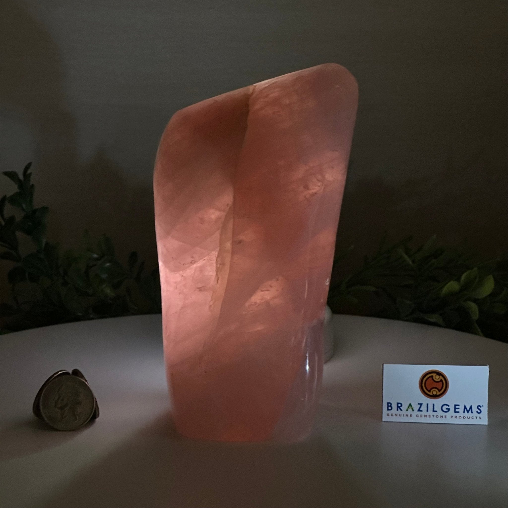 Polished Freeform Rose Quartz Gemstone, 3.5 lbs & 6.3” tall Model #3301RQ - 003 - Brazil GemsBrazil GemsPolished Freeform Rose Quartz Gemstone, 3.5 lbs & 6.3” tall Model #3301RQ - 003Freeform & Unique Shapes3301RQ - 003