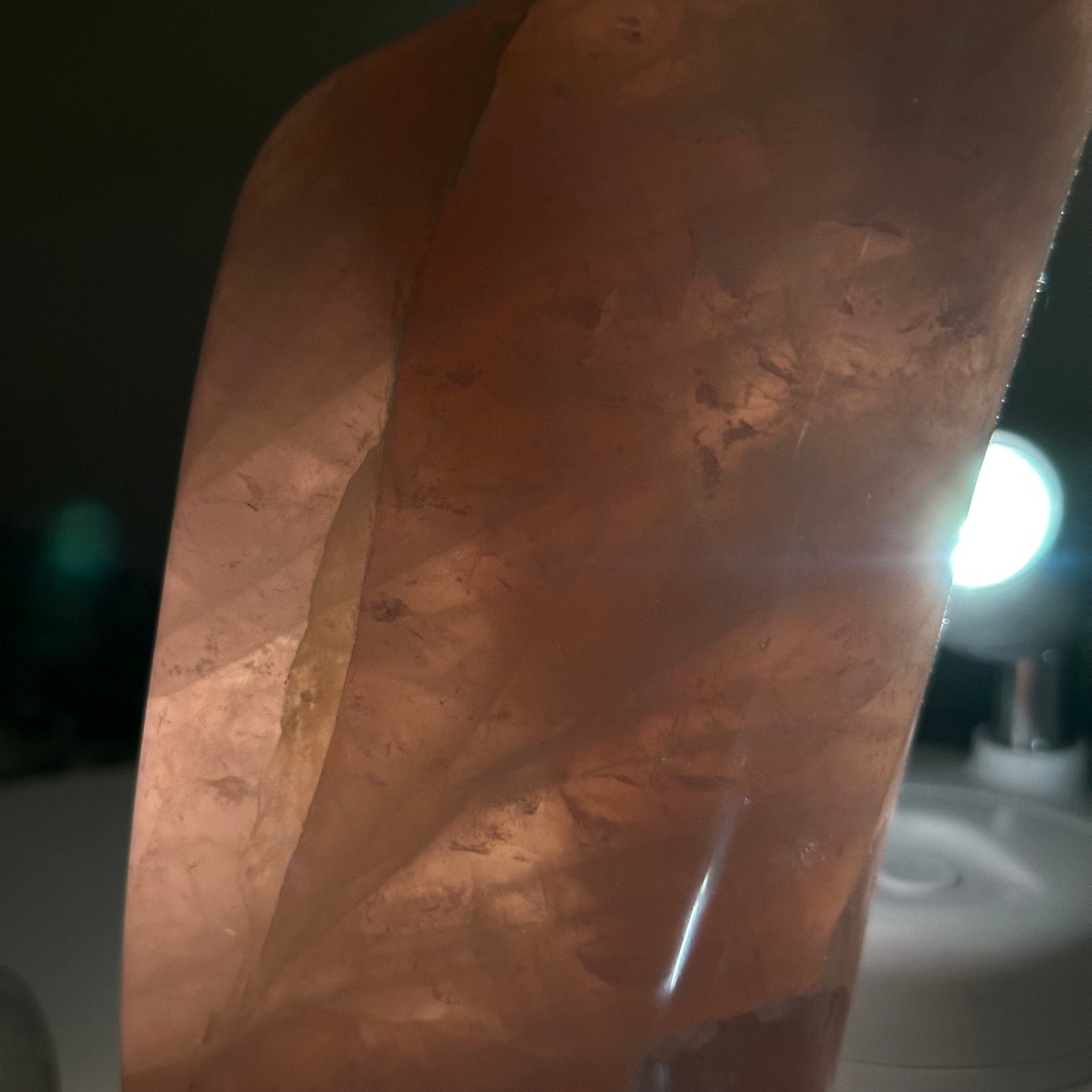 Polished Freeform Rose Quartz Gemstone, 3.5 lbs & 6.3” tall Model #3301RQ - 003 - Brazil GemsBrazil GemsPolished Freeform Rose Quartz Gemstone, 3.5 lbs & 6.3” tall Model #3301RQ - 003Freeform & Unique Shapes3301RQ - 003