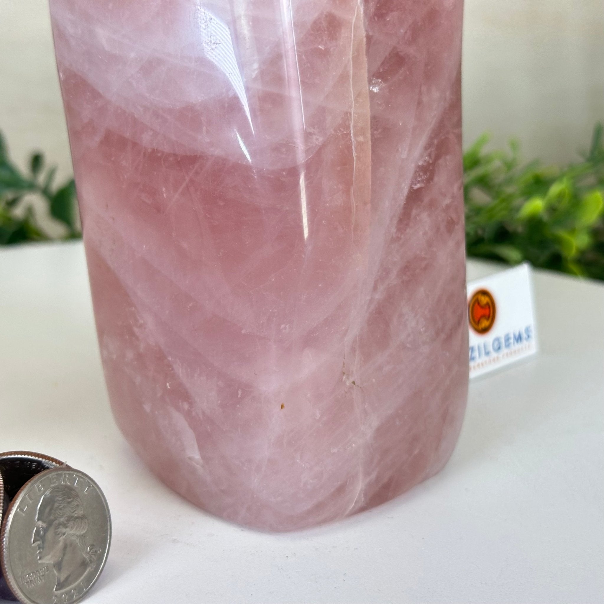 Polished Freeform Rose Quartz Gemstone, 3.5 lbs & 6.3” tall Model #3301RQ - 003 - Brazil GemsBrazil GemsPolished Freeform Rose Quartz Gemstone, 3.5 lbs & 6.3” tall Model #3301RQ - 003Freeform & Unique Shapes3301RQ - 003