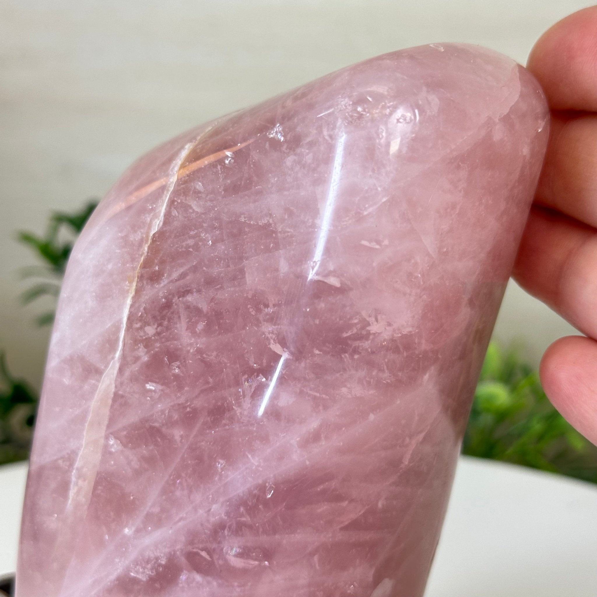 Polished Freeform Rose Quartz Gemstone, 3.5 lbs & 6.3” tall Model #3301RQ - 003 - Brazil GemsBrazil GemsPolished Freeform Rose Quartz Gemstone, 3.5 lbs & 6.3” tall Model #3301RQ - 003Freeform & Unique Shapes3301RQ - 003