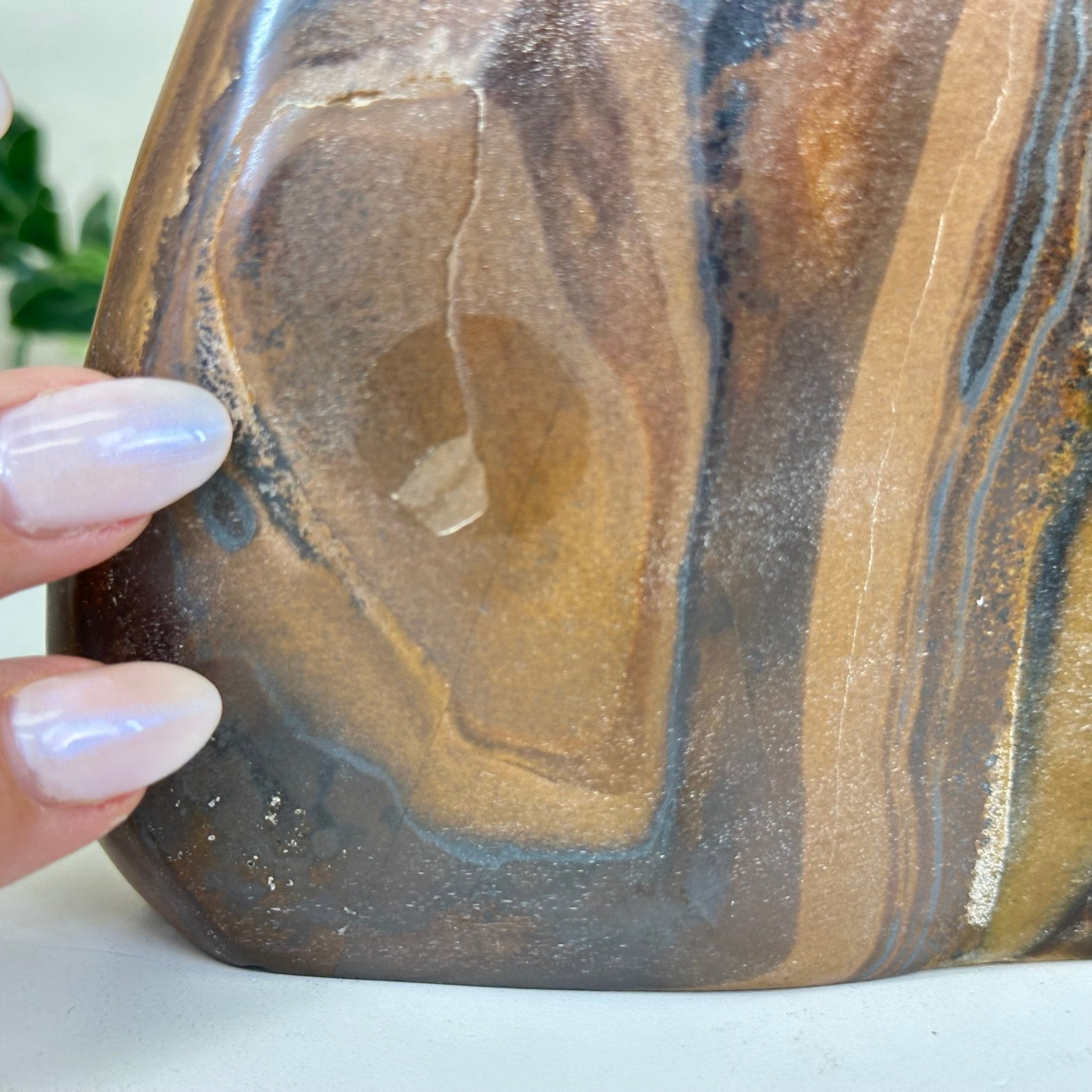 Polished Freeform Tiger's Eye Gemstone, 4.4 lbs & 7.6” Tall #3301TE - 001 - Brazil GemsBrazil GemsPolished Freeform Tiger's Eye Gemstone, 4.4 lbs & 7.6” Tall #3301TE - 001Freeform & Unique Shapes3301TE - 001