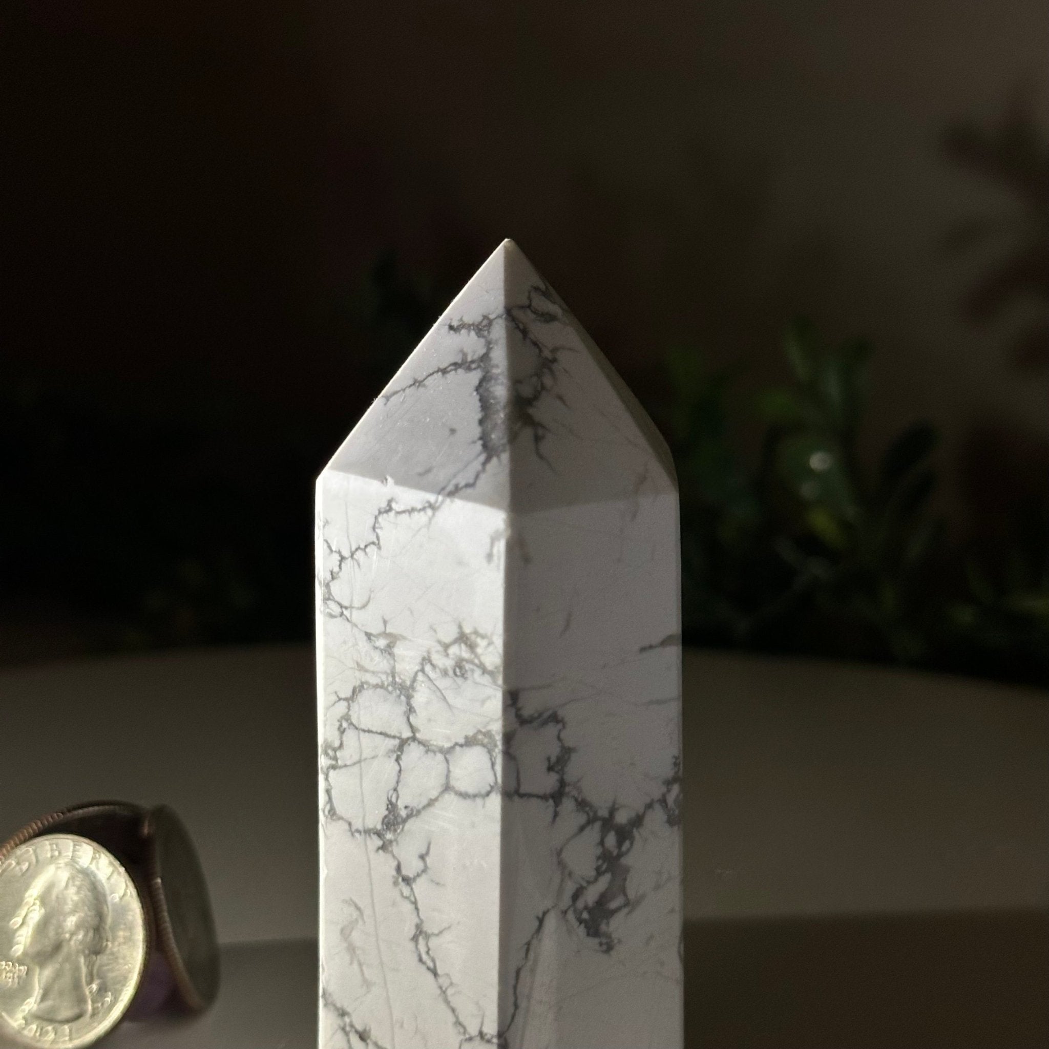 Polished Howlite Crystal Tower 3.7" Tall #3106HW - 001 - Brazil GemsBrazil GemsPolished Howlite Crystal Tower 3.7" Tall #3106HW - 001Crystal Points3106HW - 001