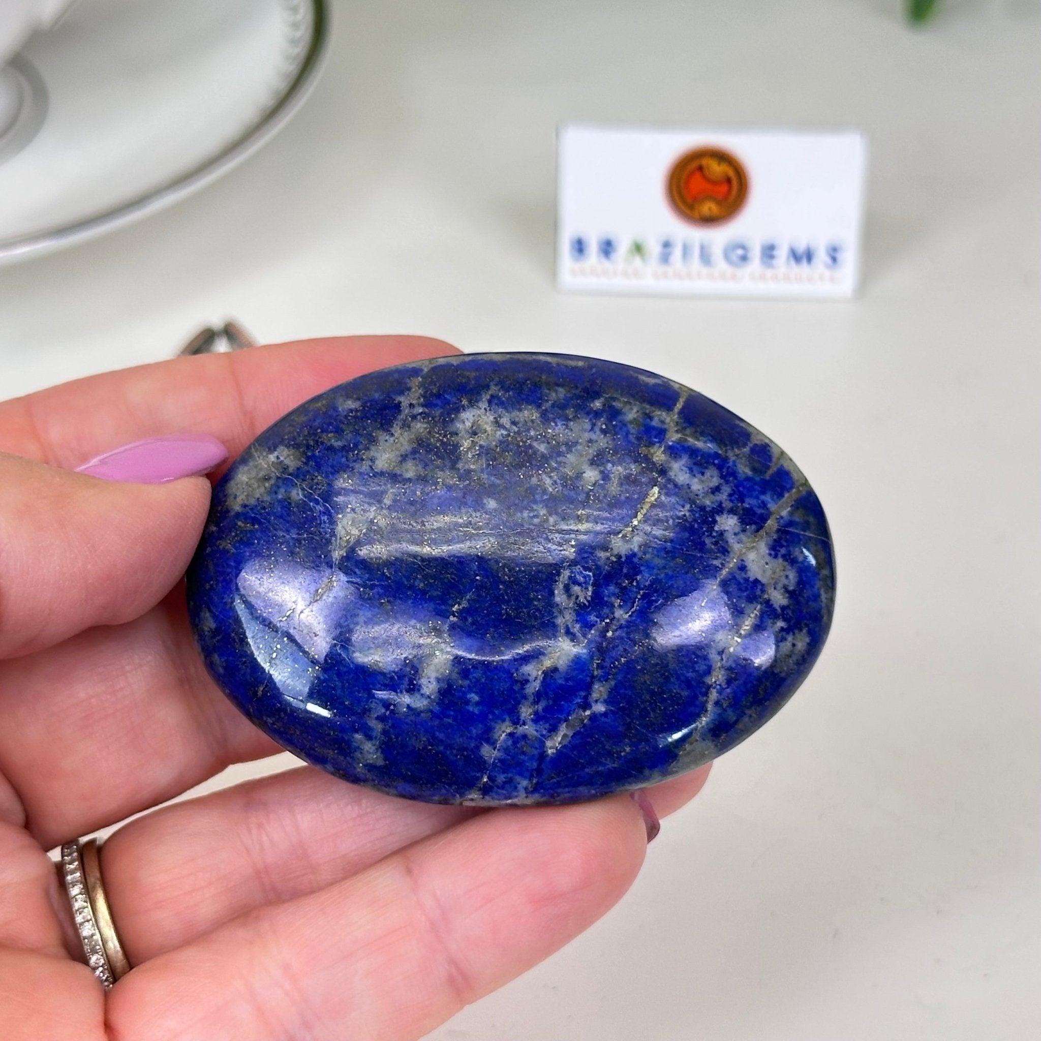 Polished Lapis Lazuli Palm Stone 3488LL - 005 - Brazil GemsBrazil GemsPolished Lapis Lazuli Palm Stone 3488LL - 005Freeform & Unique Shapes3488LL - 005
