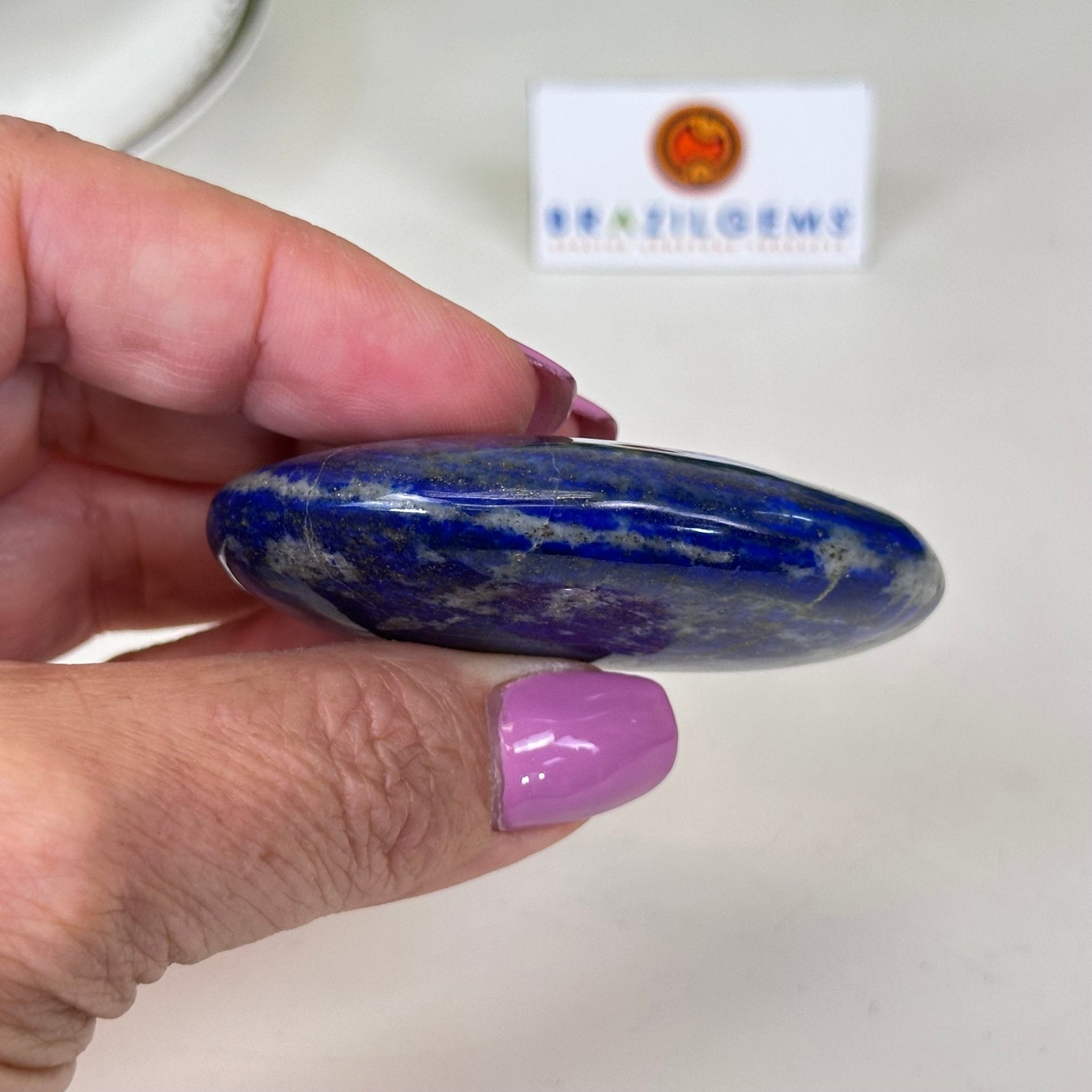 Polished Lapis Lazuli Palm Stone 3488LL - 005 - Brazil GemsBrazil GemsPolished Lapis Lazuli Palm Stone 3488LL - 005Freeform & Unique Shapes3488LL - 005