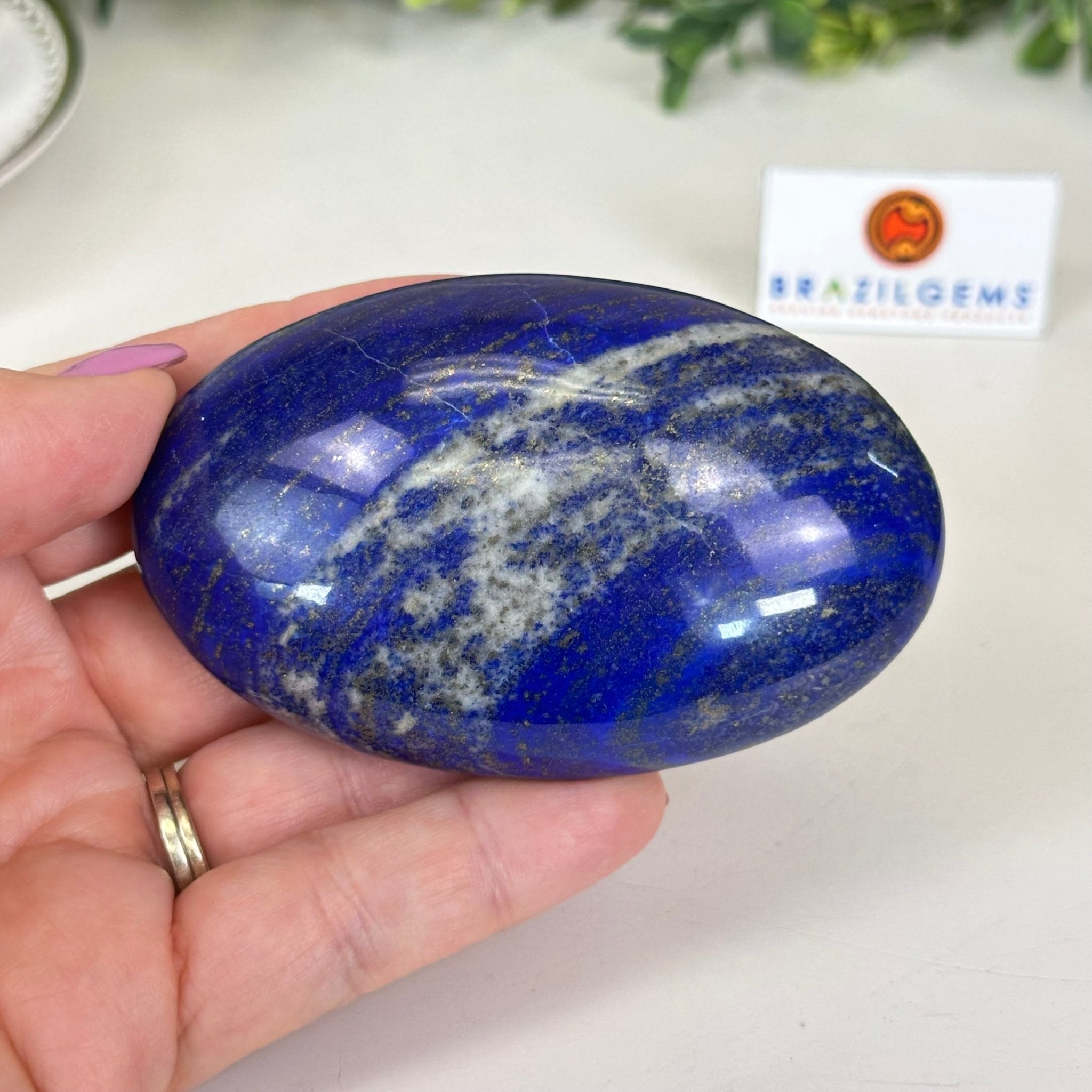 Polished Lapis Lazuli Palm Stone 3488LL - 016 - Brazil GemsBrazil GemsPolished Lapis Lazuli Palm Stone 3488LL - 016Freeform & Unique Shapes3488LL - 016