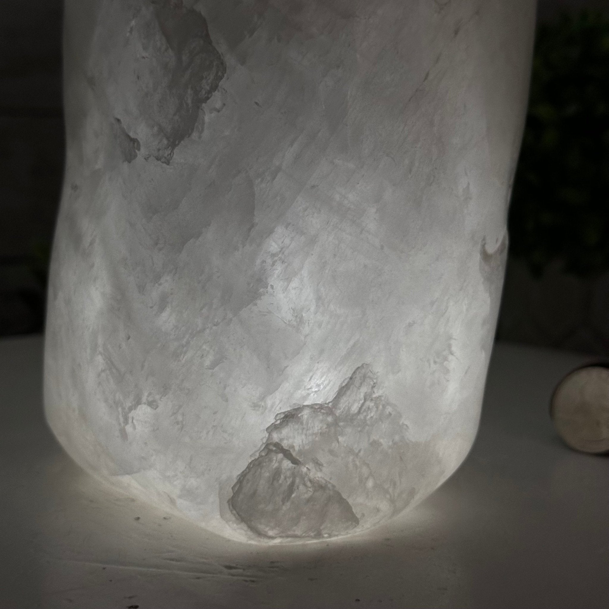 Polished Milky Quartz Crystal Night Light, 7.6 lbs & 8.5" Tall #5801MQ-003 - Brazil GemsBrazil GemsPolished Milky Quartz Crystal Night Light, 7.6 lbs & 8.5" Tall #5801MQ-003Night Lights5801MQ-003
