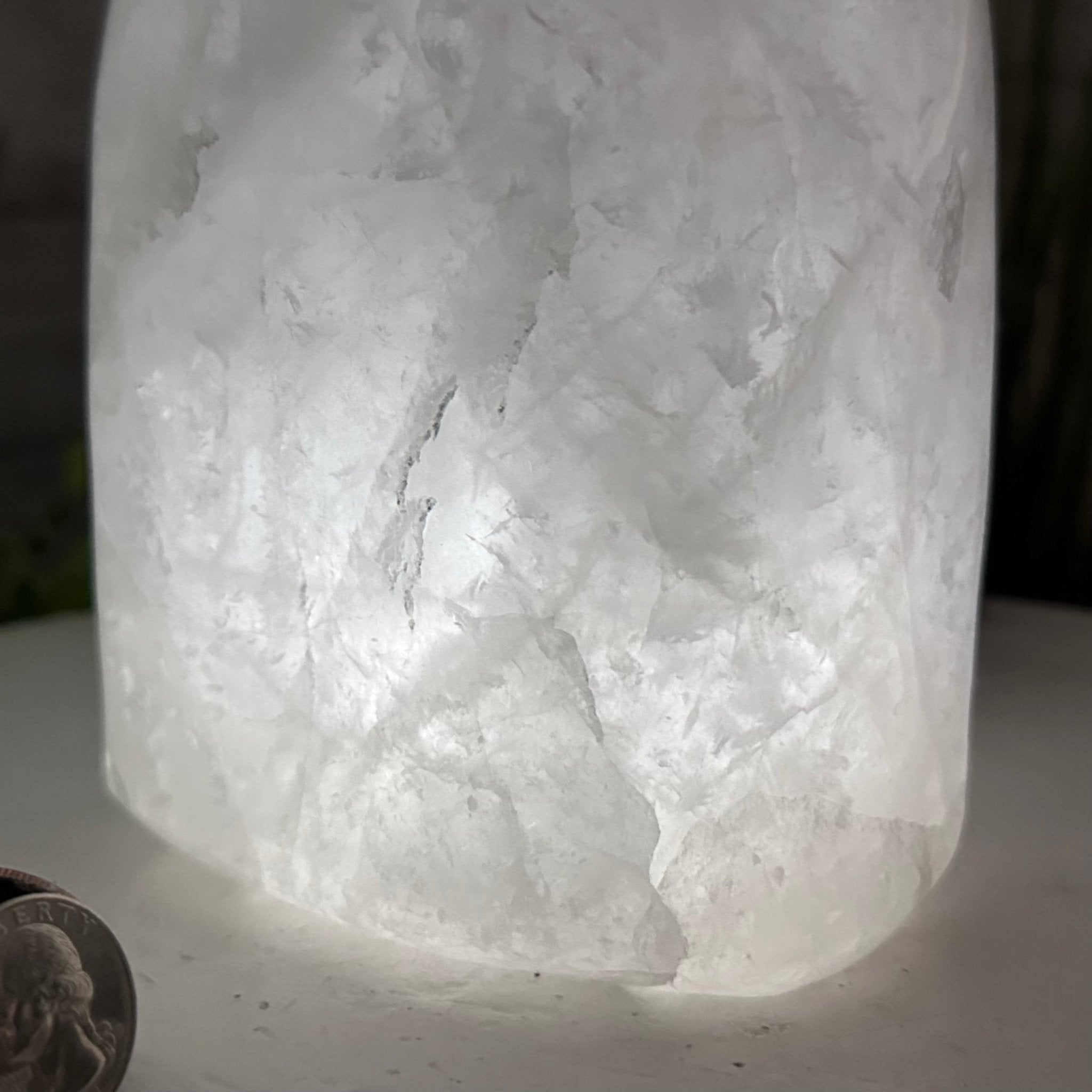 Polished Milky Quartz Crystal Night Light, 8.5 lbs & 7.4" Tall #5801MQ-004 - Brazil GemsBrazil GemsPolished Milky Quartz Crystal Night Light, 8.5 lbs & 7.4" Tall #5801MQ-004Night Lights5801MQ-004