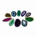 Polished Natural & Dyed Agate slices Mix, No drilled pendant hole, 1.5" to 3", 10 pieces #5054CONO - Brazil GemsBrazil GemsPolished Natural & Dyed Agate slices Mix, No drilled pendant hole, 1.5" to 3", 10 pieces #5054CONOSlices for Crafts5054CONO