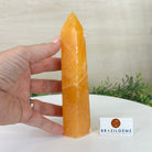 Polished Orange Calcite Crystal Tower 6.7" Tall #3106OR - 001 - Brazil GemsBrazil GemsPolished Orange Calcite Crystal Tower 6.7" Tall #3106OR - 001Crystal Points3106OR - 001