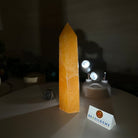 Polished Orange Calcite Crystal Tower 6.7" Tall #3106OR - 001 - Brazil GemsBrazil GemsPolished Orange Calcite Crystal Tower 6.7" Tall #3106OR - 001Crystal Points3106OR - 001