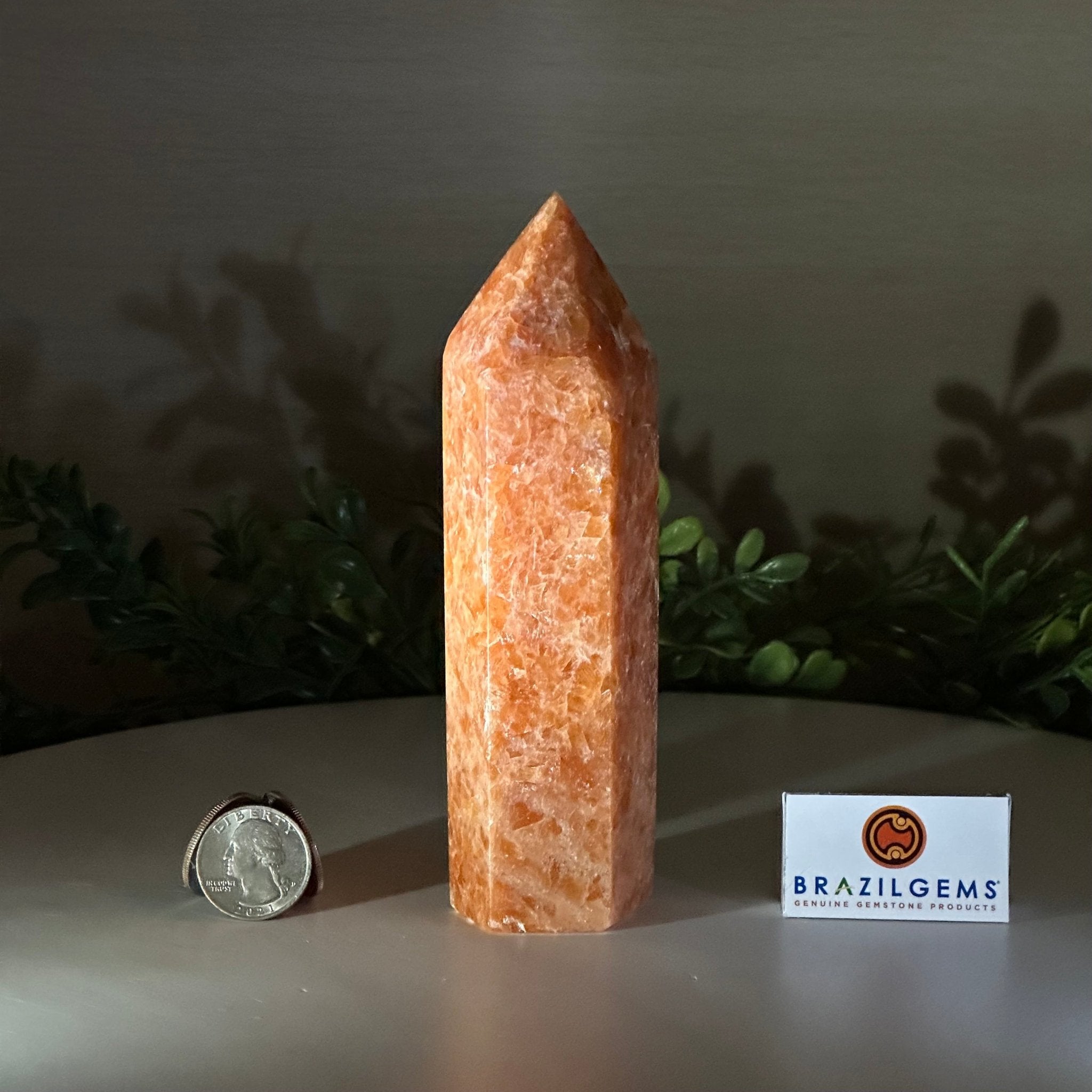 Polished Orchid Calcite Crystal Tower by Brazil Gems