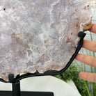 Polished Pink Amethyst Slice on a Stand, 11.4 lbs, 17.5" Tall #5743-0009 by Brazil Gems - Brazil GemsBrazil GemsPolished Pink Amethyst Slice on a Stand, 11.4 lbs, 17.5" Tall #5743-0009 by Brazil GemsSlices on Fixed Bases5743-0009