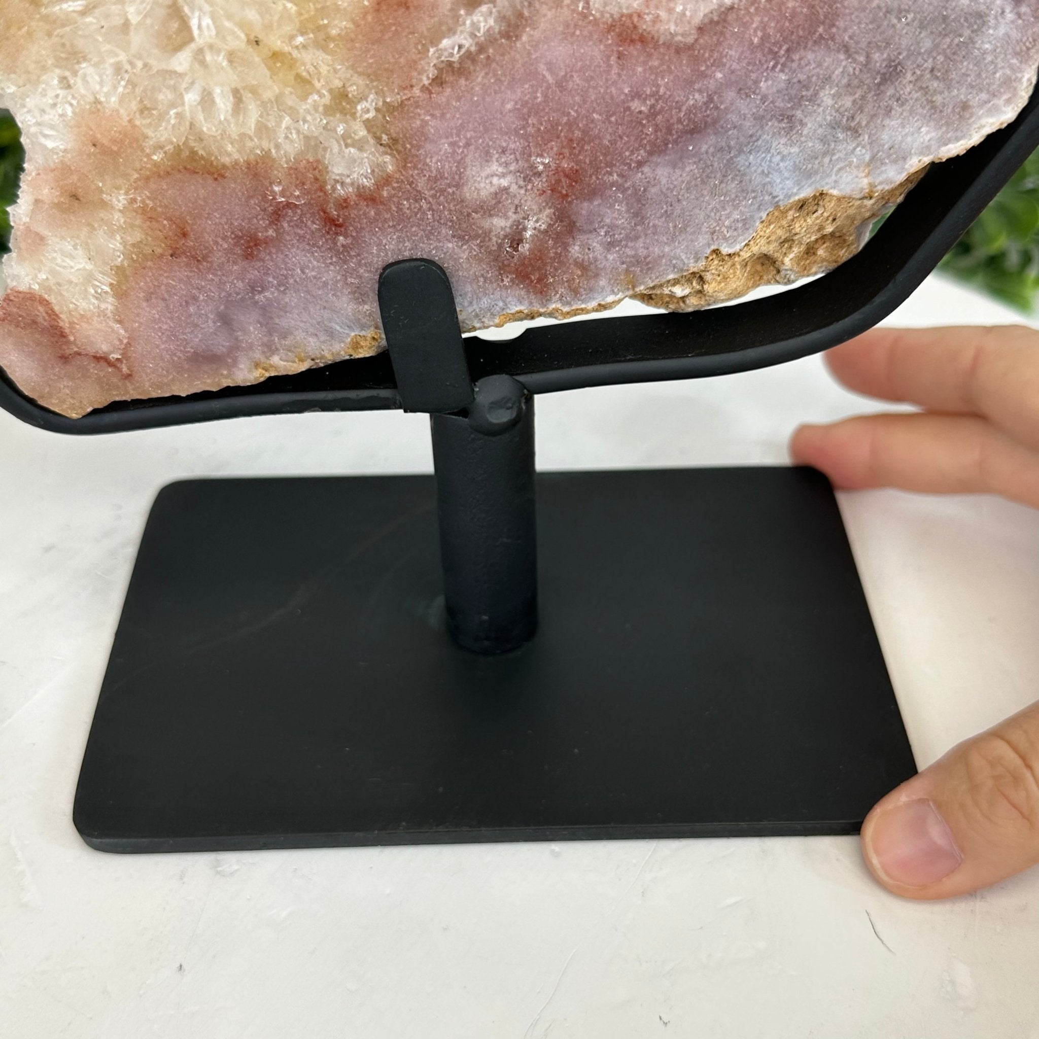 Polished Pink Amethyst Slice on a Stand, 11.6 lbs, 17.5" Tall #5743-0010 by Brazil Gems - Brazil GemsBrazil GemsPolished Pink Amethyst Slice on a Stand, 11.6 lbs, 17.5" Tall #5743-0010 by Brazil GemsSlices on Fixed Bases5743-0010