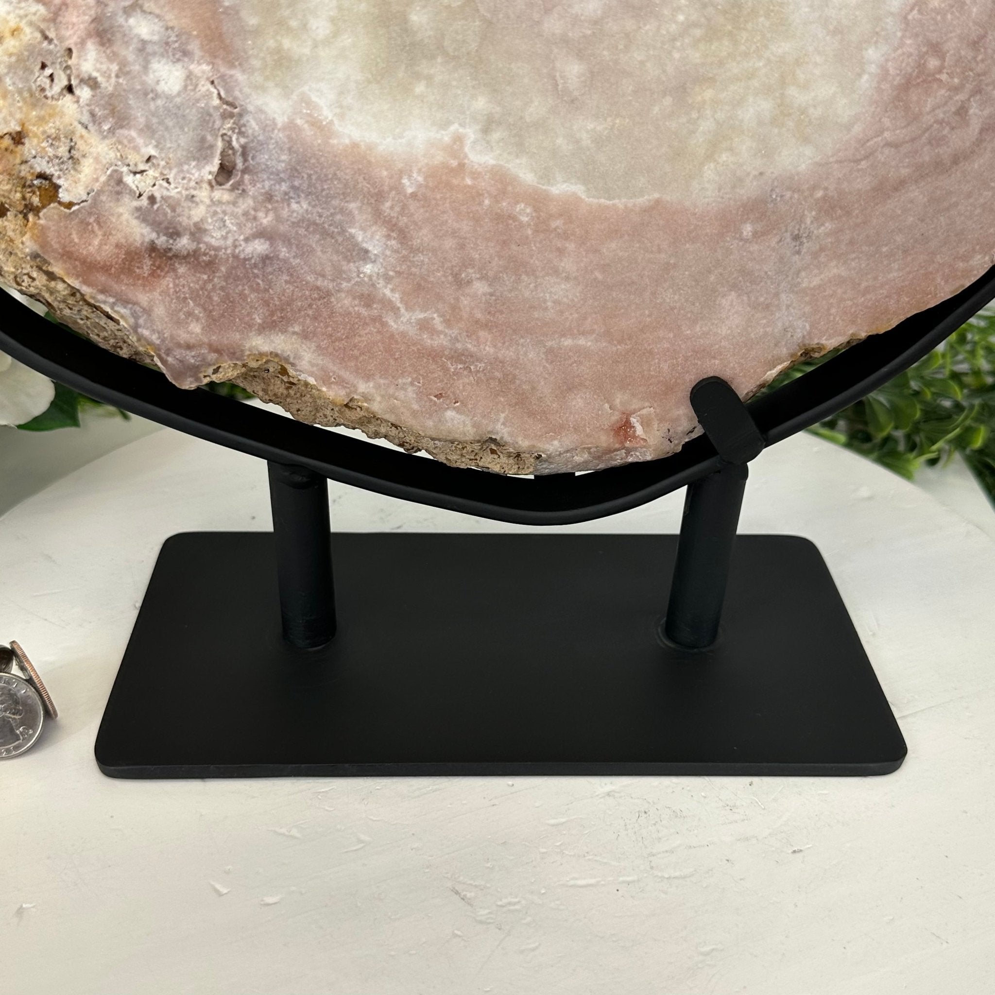 Polished Pink Amethyst Slice on a Stand, 20.1 lbs, 19" Tall #5743-0017 by Brazil Gems - Brazil GemsBrazil GemsPolished Pink Amethyst Slice on a Stand, 20.1 lbs, 19" Tall #5743-0017 by Brazil GemsSlices on Fixed Bases5743-0017