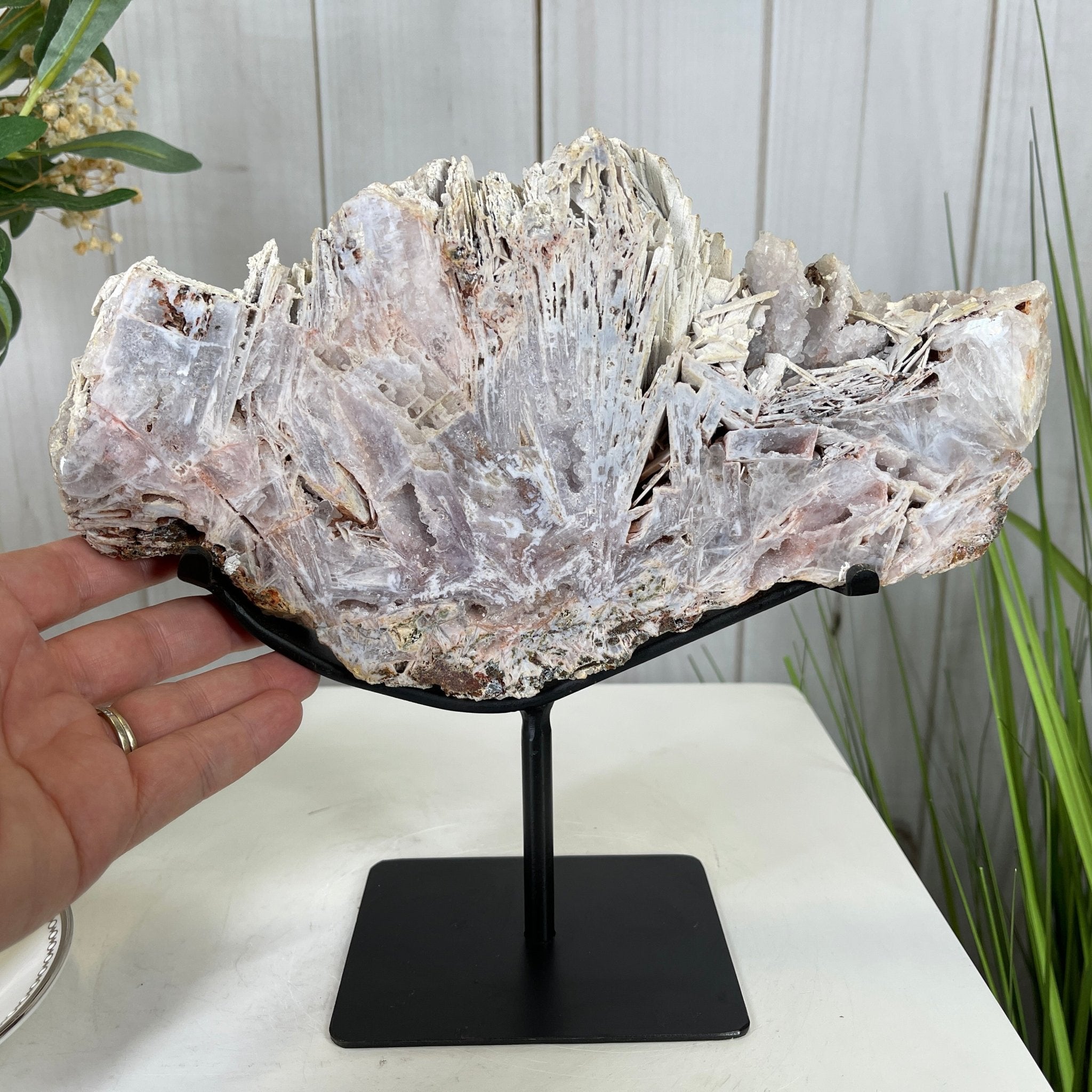 Polished Pink Amethyst Slice on a Stand, 4.7 lbs, 9.75" Tall #5743-0006 by Brazil Gems - Brazil GemsBrazil GemsPolished Pink Amethyst Slice on a Stand, 4.7 lbs, 9.75" Tall #5743-0006 by Brazil GemsSlices on Fixed Bases5743-0006