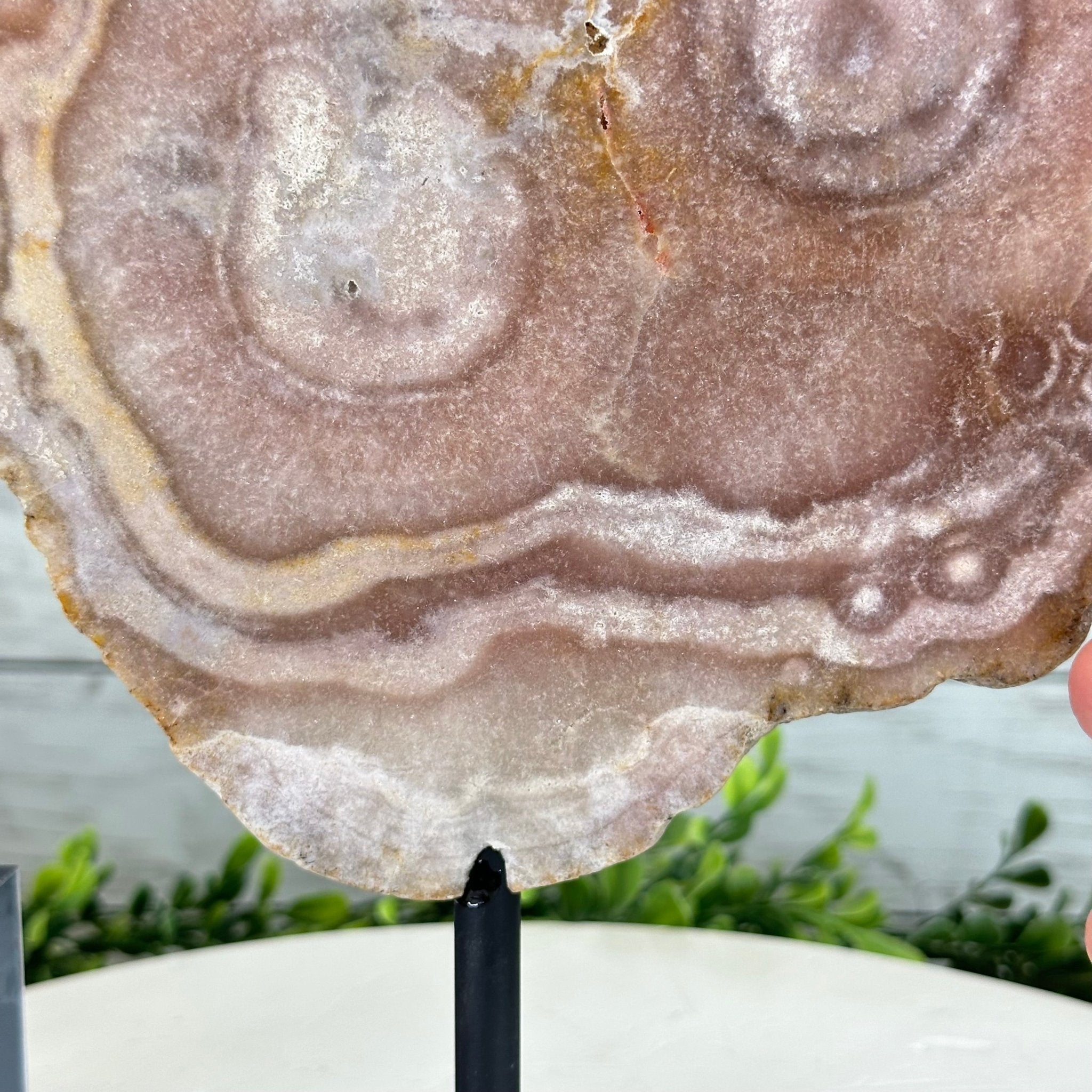 Polished Pink Amethyst Slice on a Stand, 5.3 lbs & 11.4" Tall #5743-0032 - Brazil GemsBrazil GemsPolished Pink Amethyst Slice on a Stand, 5.3 lbs & 11.4" Tall #5743-0032Slices on Fixed Bases5743-0032