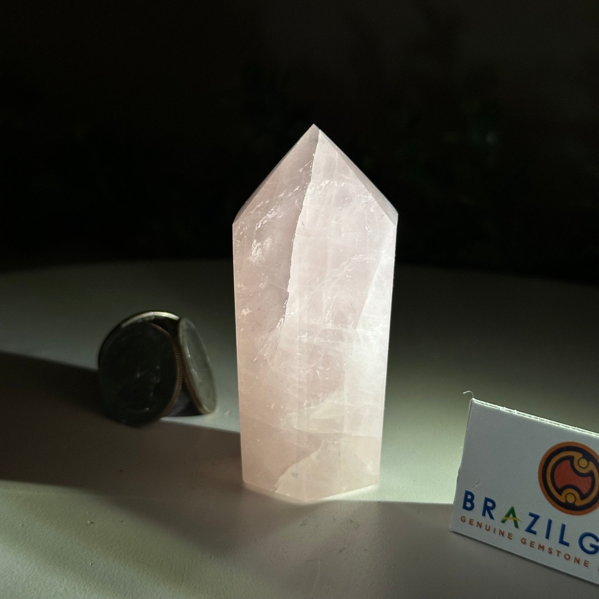 Polished Rose Quartz Crystal Tower 2.9" Tall Model #3106RQ - 001 - Brazil GemsBrazil GemsPolished Rose Quartz Crystal Tower 2.9" Tall Model #3106RQ - 001Crystal Points3106RQ - 001