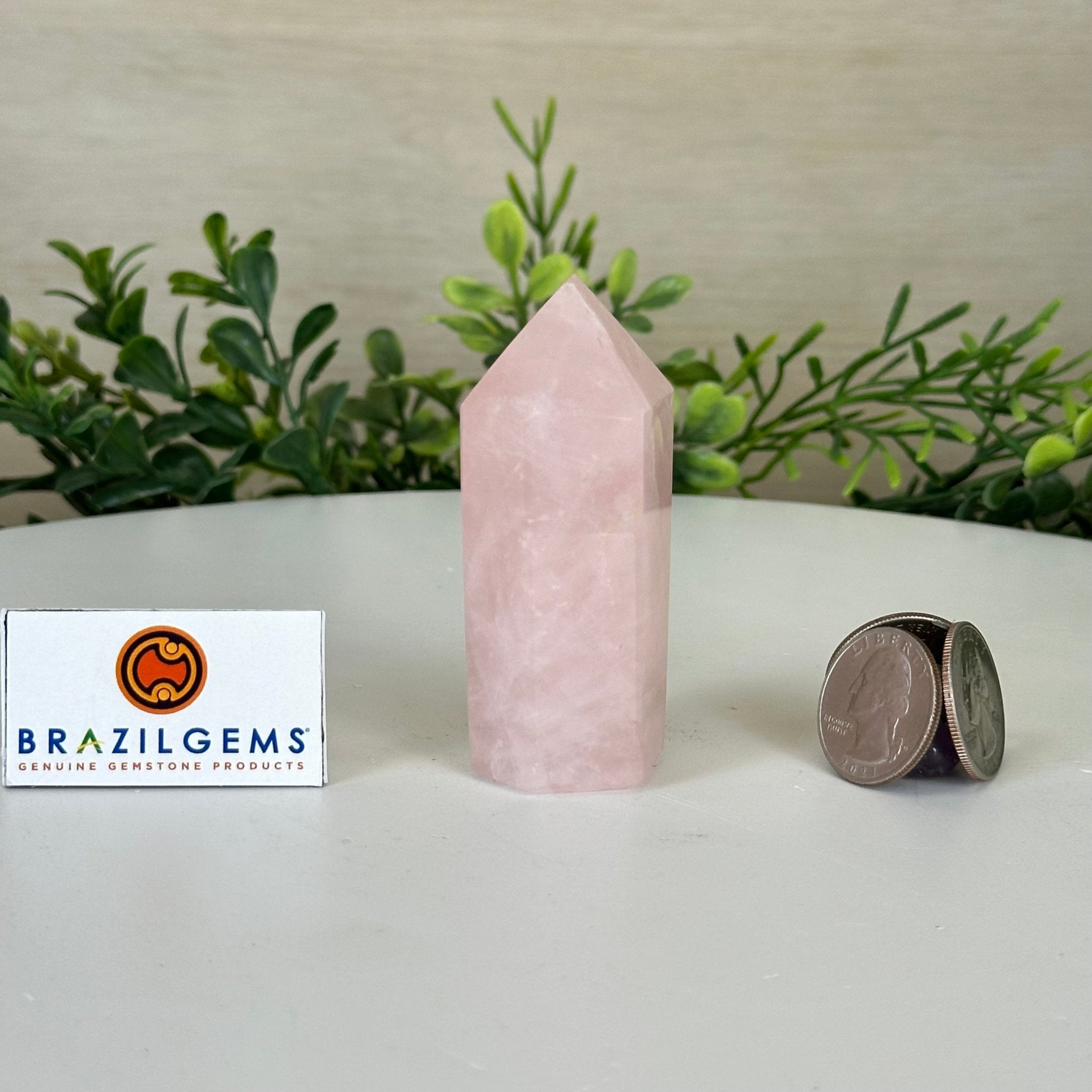 Polished Rose Quartz Crystal Tower 2.9" Tall Model #3106RQ - 001 - Brazil GemsBrazil GemsPolished Rose Quartz Crystal Tower 2.9" Tall Model #3106RQ - 001Crystal Points3106RQ - 001