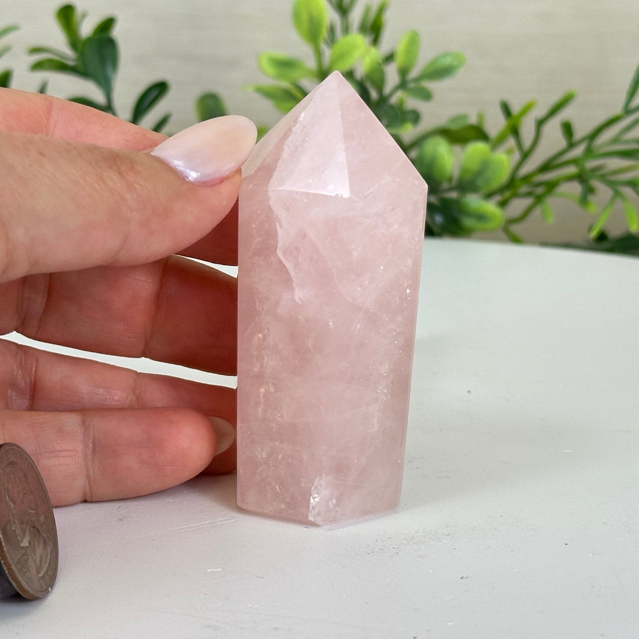 Polished Rose Quartz Crystal Tower 2.9" Tall Model #3106RQ - 001 - Brazil GemsBrazil GemsPolished Rose Quartz Crystal Tower 2.9" Tall Model #3106RQ - 001Crystal Points3106RQ - 001