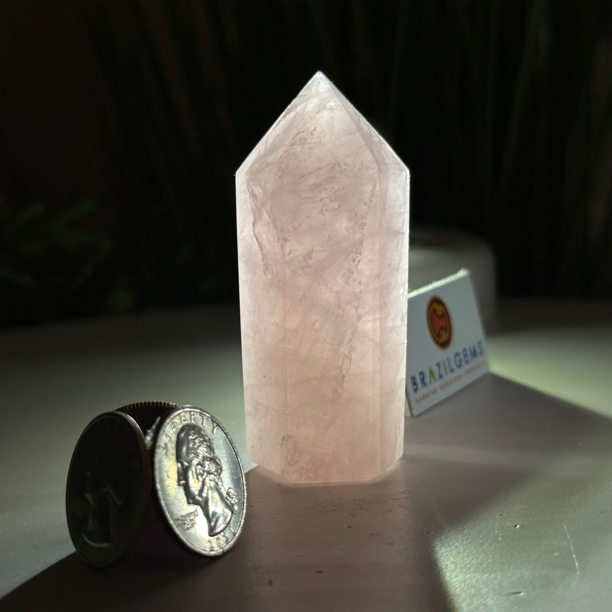 Polished Rose Quartz Crystal Tower 2.9" Tall Model #3106RQ - 001 - Brazil GemsBrazil GemsPolished Rose Quartz Crystal Tower 2.9" Tall Model #3106RQ - 001Crystal Points3106RQ - 001