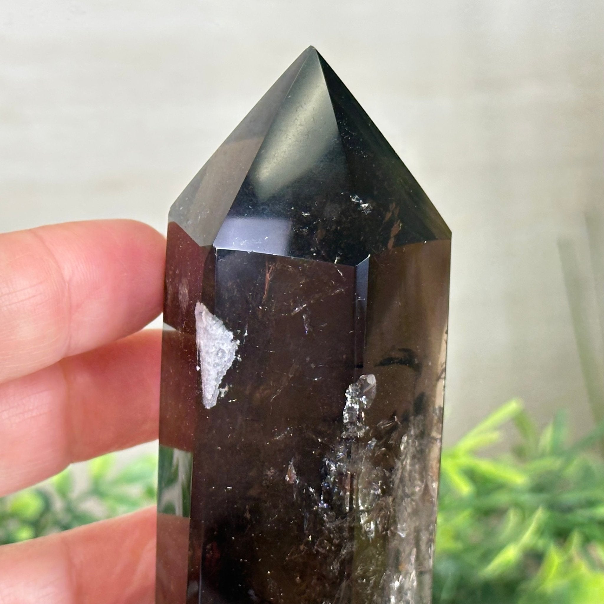 Polished Smoky Quartz Crystal Tower 6.6" Tall #3106SQ - 002 - Brazil GemsBrazil GemsPolished Smoky Quartz Crystal Tower 6.6" Tall #3106SQ - 002Crystal Points3106SQ - 002