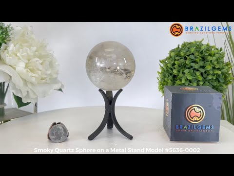Smoky Quartz Sphere on a Base Model #5636-0002 by Brazil