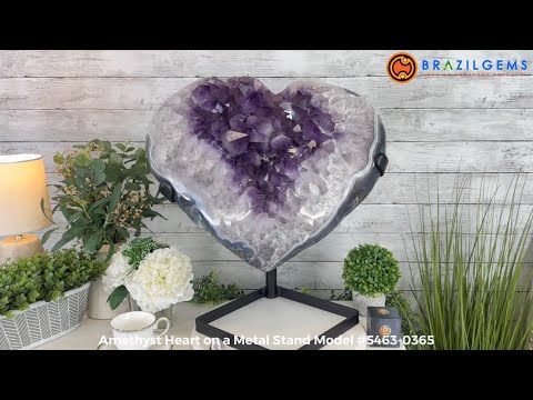 Amethyst Geode Heart For Sale by Brazil Gems® #5463-0365