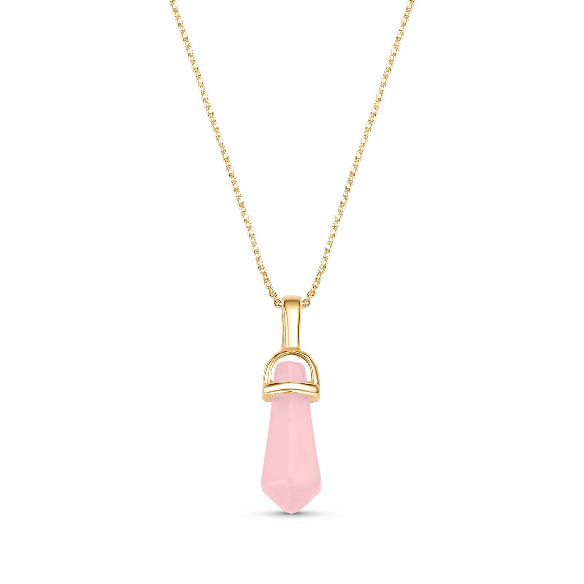 Prism Shaped Natural Gemstone 18K Gold Plated Necklace - Brazil GemsBrazil GemsPrism Shaped Natural Gemstone 18K Gold Plated NecklaceNecklace12GP0431 - 123