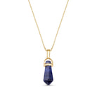 Prism Shaped Natural Gemstone 18K Gold Plated Necklace - Brazil GemsBrazil GemsPrism Shaped Natural Gemstone 18K Gold Plated NecklaceNecklace12GP0431 - 130