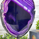 Purple Agate Slice on Metal Base, 9" Tall Model #5065PU-042 - Brazil GemsBrazil GemsPurple Agate Slice on Metal Base, 9" Tall Model #5065PU-042Slices on Fixed Bases5065PU-042
