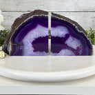 Purple Dyed Brazilian Agate Stone Bookends, 13.7 lbs & 5.3" tall Model #5151PU-033 by Brazil Gems - Brazil GemsBrazil GemsPurple Dyed Brazilian Agate Stone Bookends, 13.7 lbs & 5.3" tall Model #5151PU-033 by Brazil GemsBookends5151PU-033