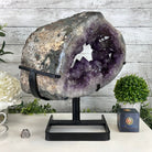 Quality Amethyst Portal, Metal Stand, 45.8 lbs & 15.8" Tall #5604 - 0115 - Brazil GemsBrazil GemsQuality Amethyst Portal, Metal Stand, 45.8 lbs & 15.8" Tall #5604 - 0115Portals on Rotating Bases5604 - 0115