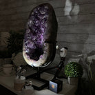 Quality Amethyst Portal, Metal Stand, 56.1 lbs & 23.3" Tall #5604 - 0116 - Brazil GemsBrazil GemsQuality Amethyst Portal, Metal Stand, 56.1 lbs & 23.3" Tall #5604 - 0116Portals on Rotating Bases5604 - 0116