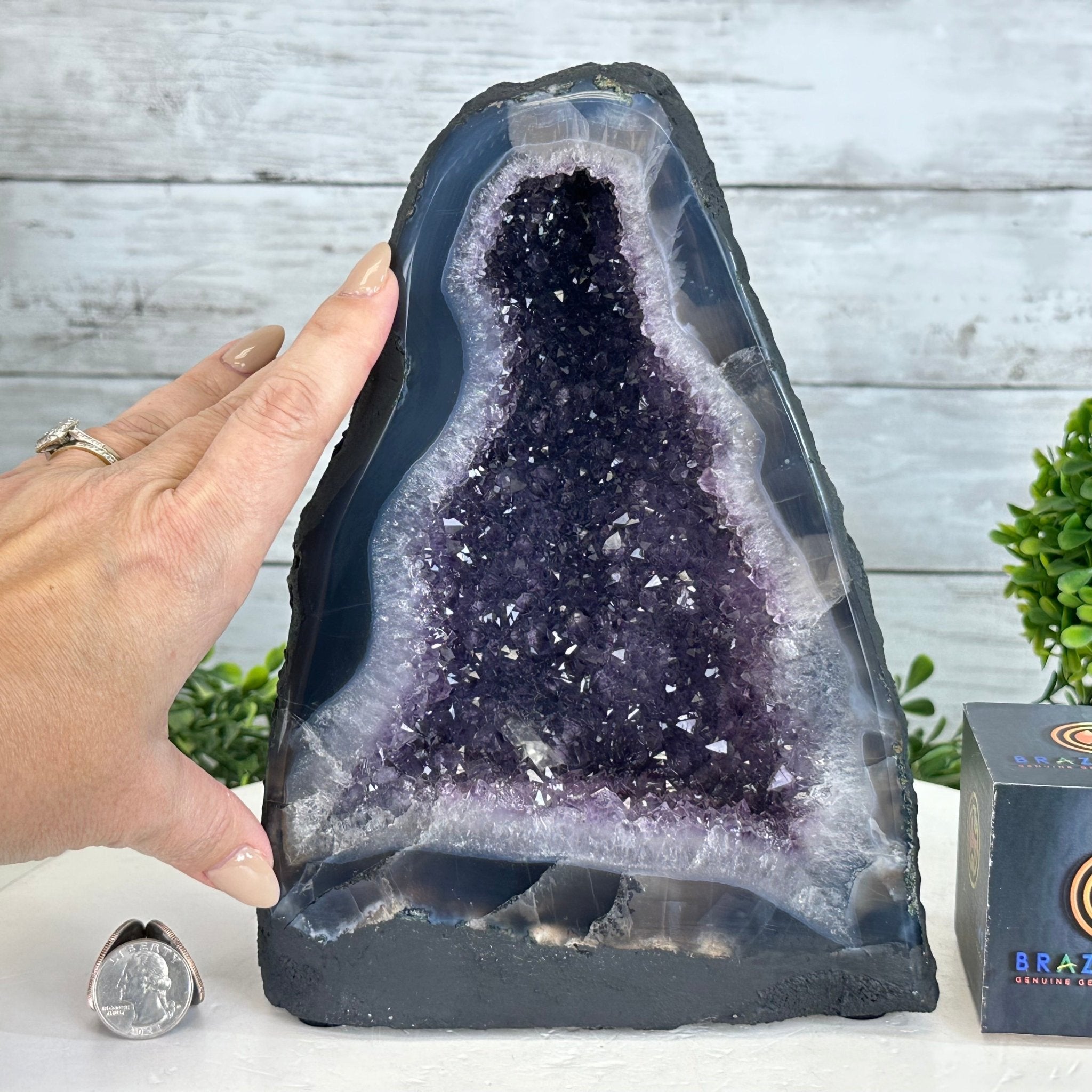 Quality Brazilian Amethyst Cathedral, 10.2 lbs & 9.3" Tall, #5601 - 1351 - Brazil GemsBrazil GemsQuality Brazilian Amethyst Cathedral, 10.2 lbs & 9.3" Tall, #5601 - 1351Cathedrals5601 - 1351