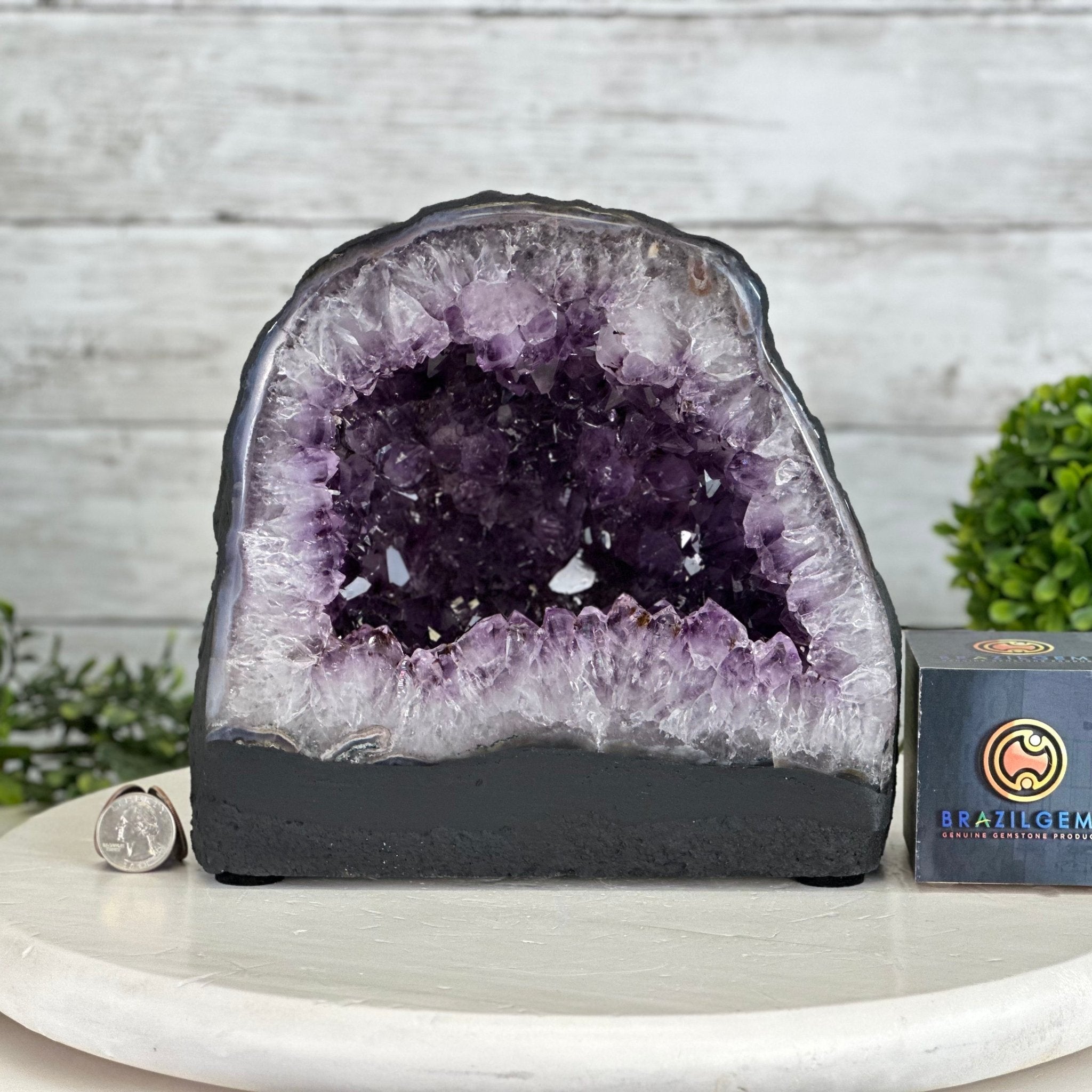 Quality Brazilian Amethyst Cathedral, 12.8 lbs & 8.1" Tall, #5601 - 1361 - Brazil GemsBrazil GemsQuality Brazilian Amethyst Cathedral, 12.8 lbs & 8.1" Tall, #5601 - 1361Cathedrals5601 - 1361