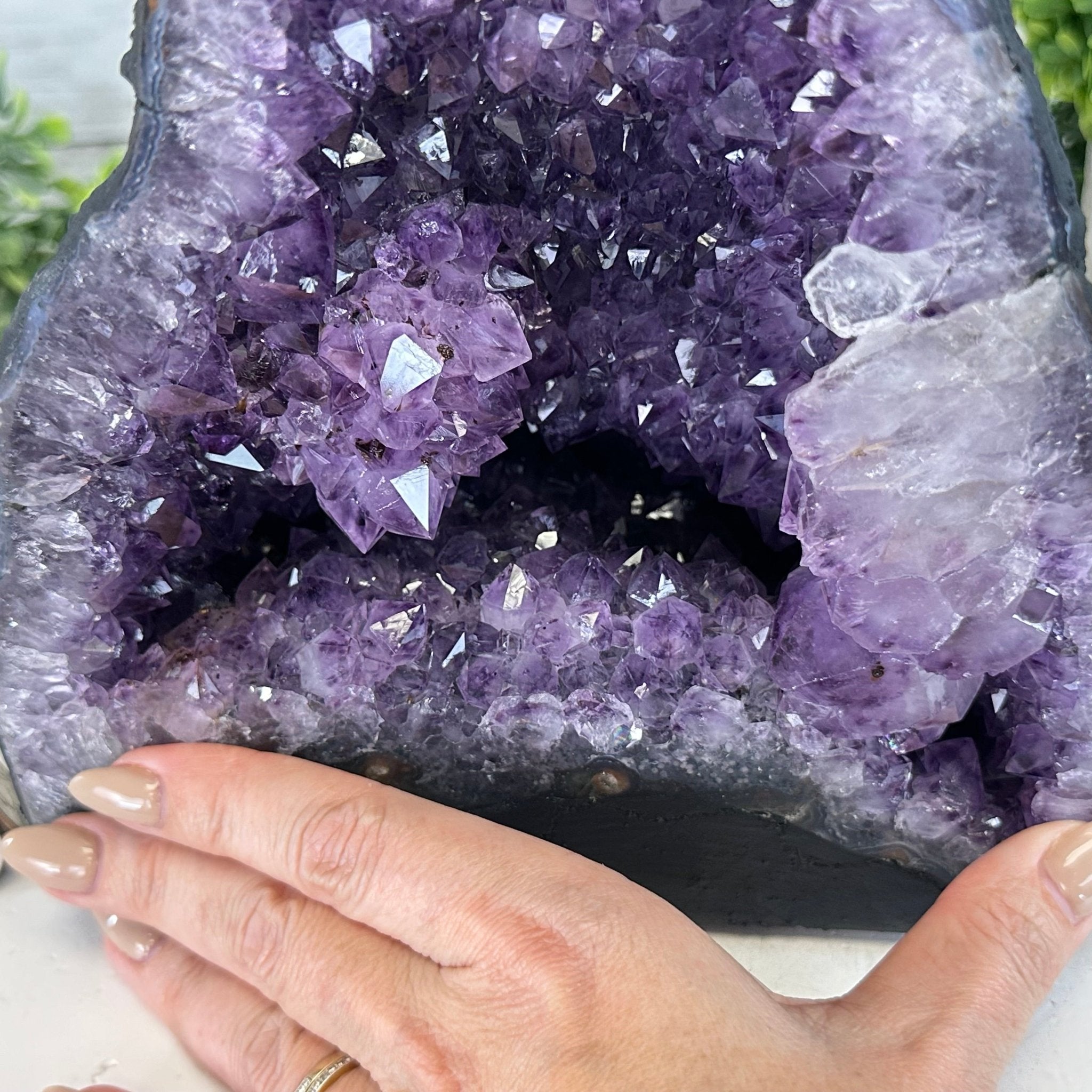 Quality Brazilian Amethyst Cathedral, 13.5 lbs & 9.4" Tall, #5601 - 1364 - Brazil GemsBrazil GemsQuality Brazilian Amethyst Cathedral, 13.5 lbs & 9.4" Tall, #5601 - 1364Cathedrals5601 - 1364