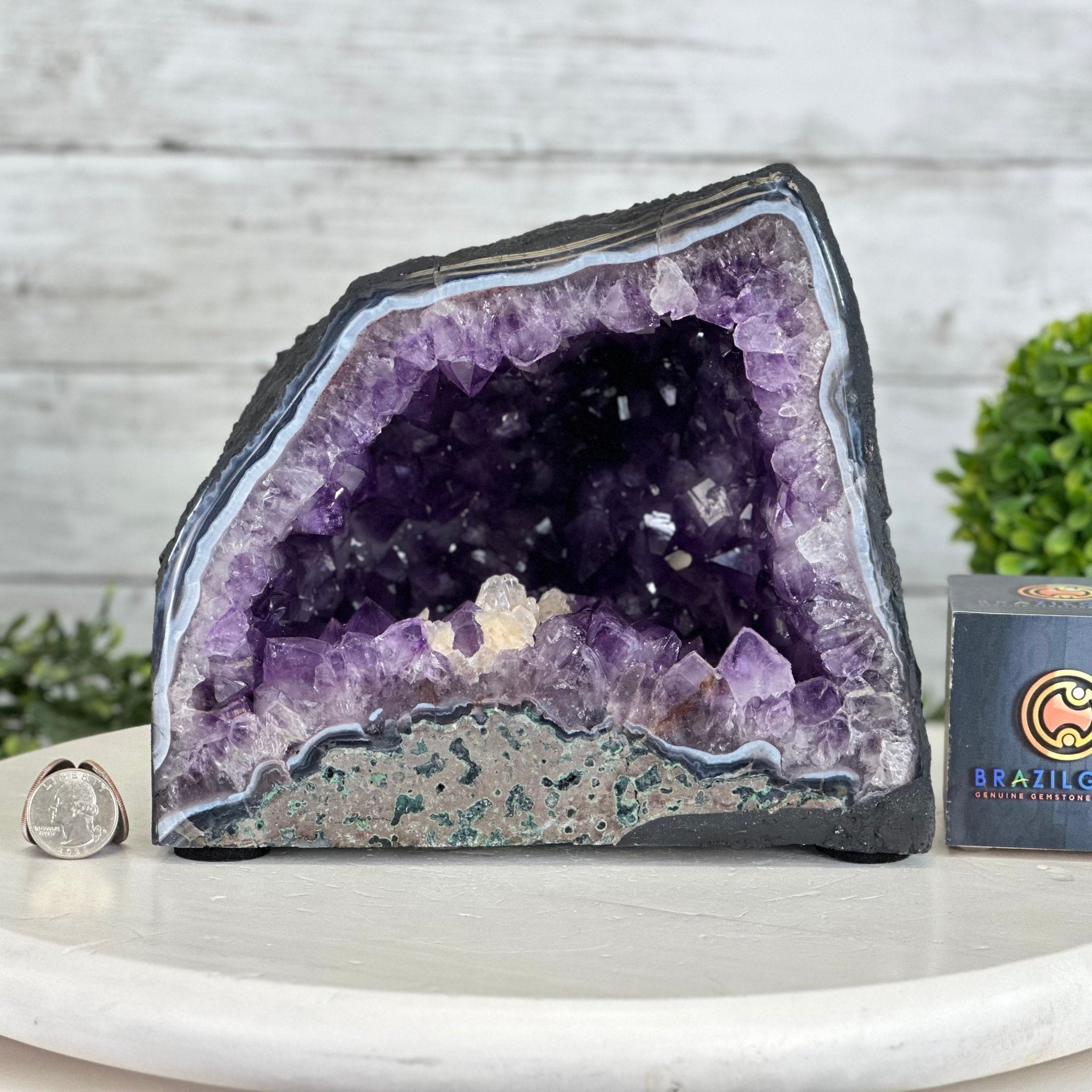 Quality Brazilian Amethyst Cathedral, 15.1 lbs & 7.4" Tall, #5601 - 1365 - Brazil GemsBrazil GemsQuality Brazilian Amethyst Cathedral, 15.1 lbs & 7.4" Tall, #5601 - 1365Cathedrals5601 - 1365