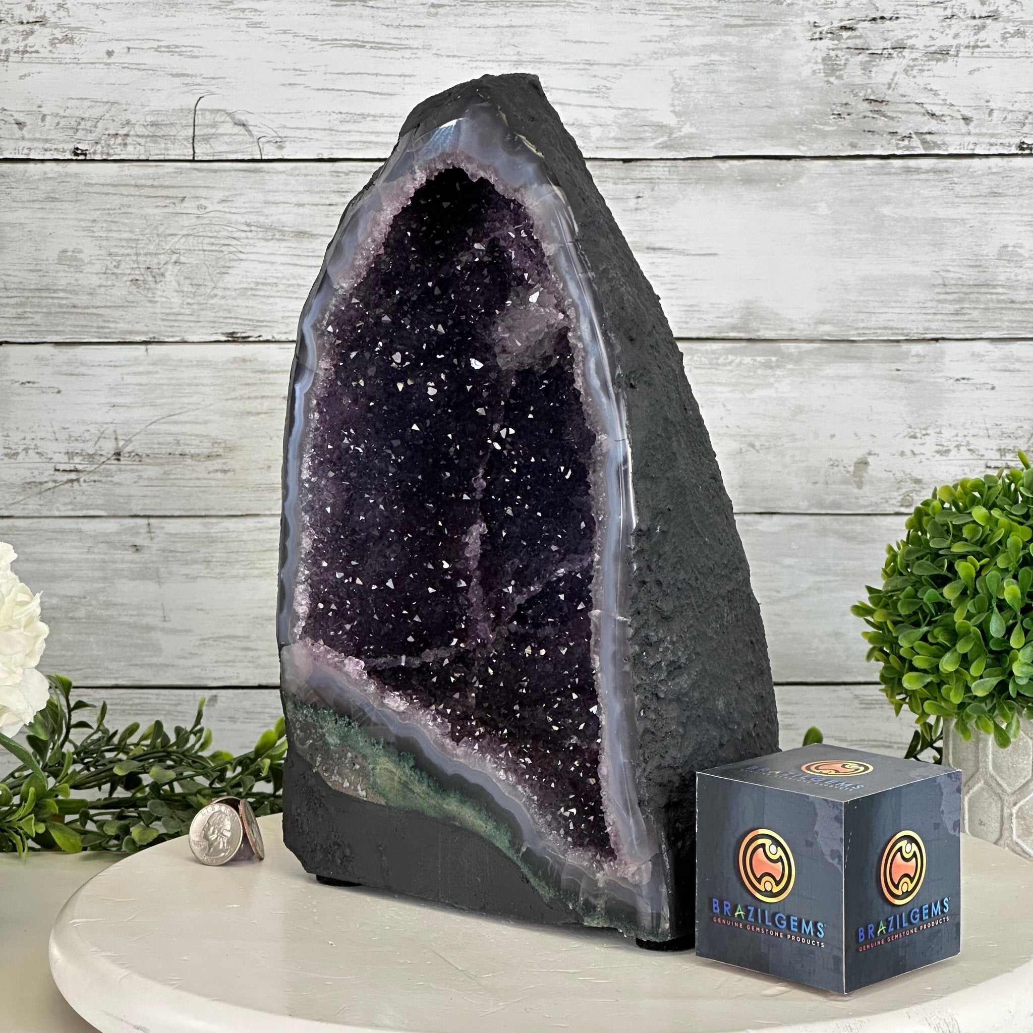 Quality Brazilian Amethyst Cathedral, 15.7 lbs & 12" Tall, #5601 - 1367 - Brazil GemsBrazil GemsQuality Brazilian Amethyst Cathedral, 15.7 lbs & 12" Tall, #5601 - 1367Cathedrals5601 - 1367