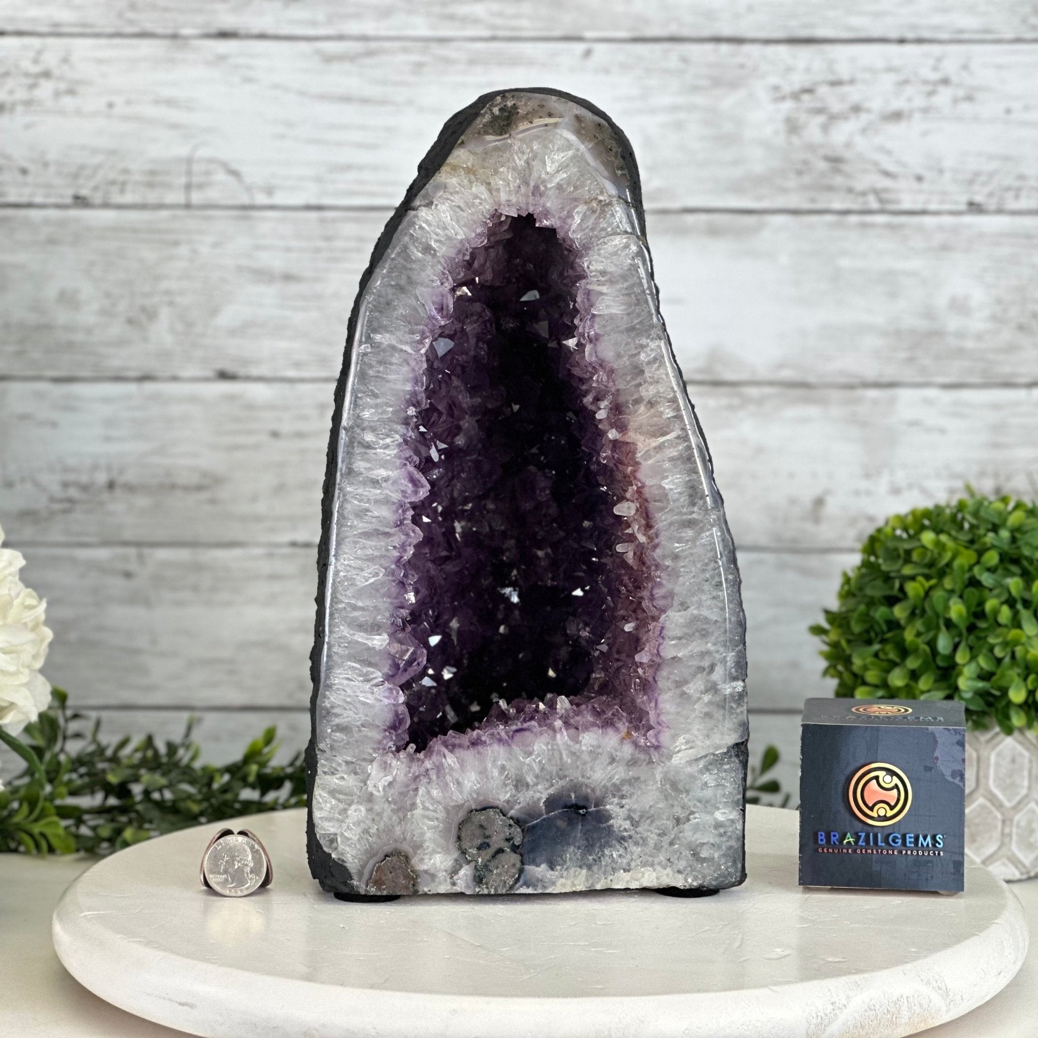 Quality Brazilian Amethyst Cathedral, 17.7 lbs & 12.3" Tall, #5601 - 1378 - Brazil GemsBrazil GemsQuality Brazilian Amethyst Cathedral, 17.7 lbs & 12.3" Tall, #5601 - 1378Cathedrals5601 - 1378