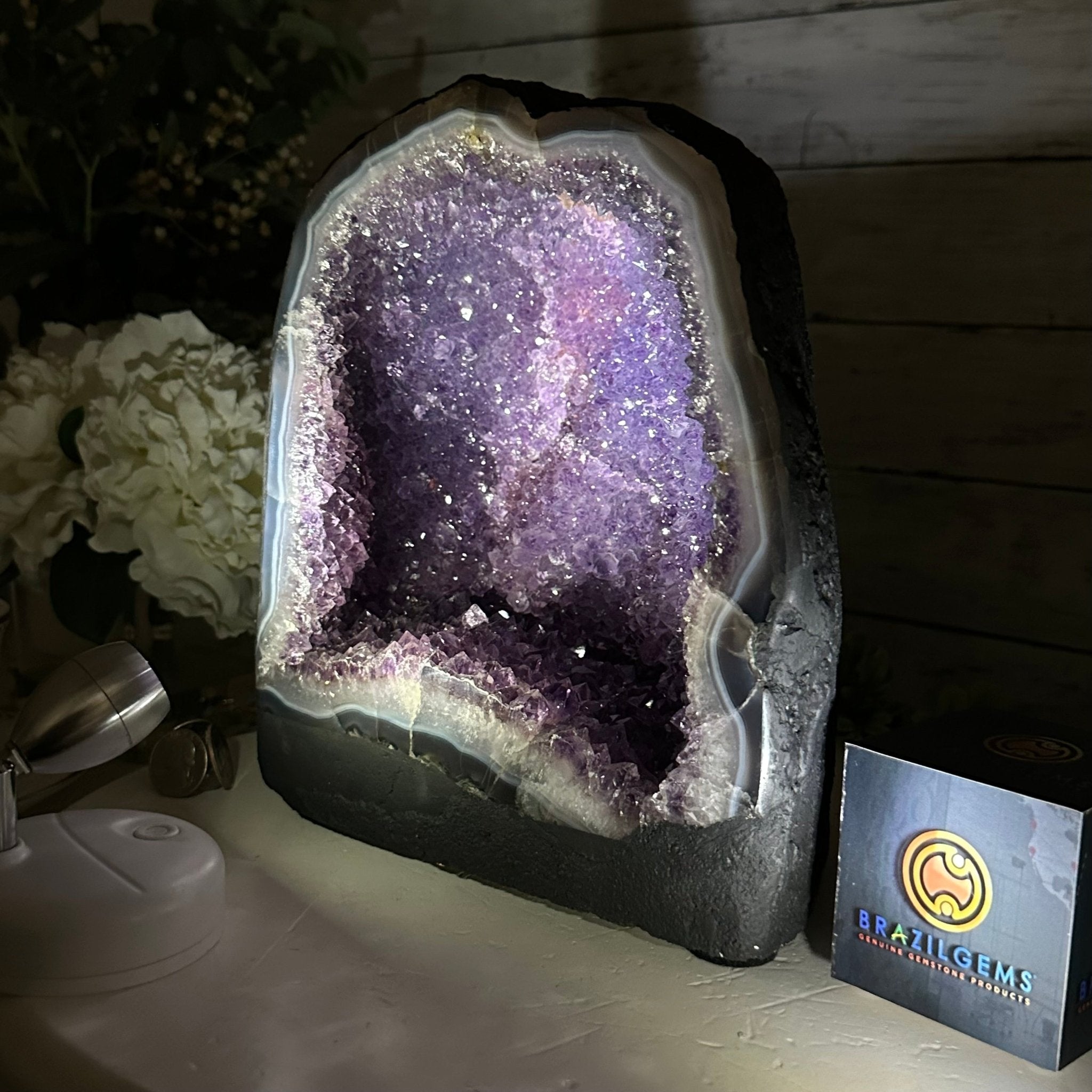 Quality Brazilian Amethyst Cathedral, 17.9 lbs & 9.2" Tall #5601 - 1381 - Brazil GemsBrazil GemsQuality Brazilian Amethyst Cathedral, 17.9 lbs & 9.2" Tall #5601 - 1381Cathedrals5601 - 1381
