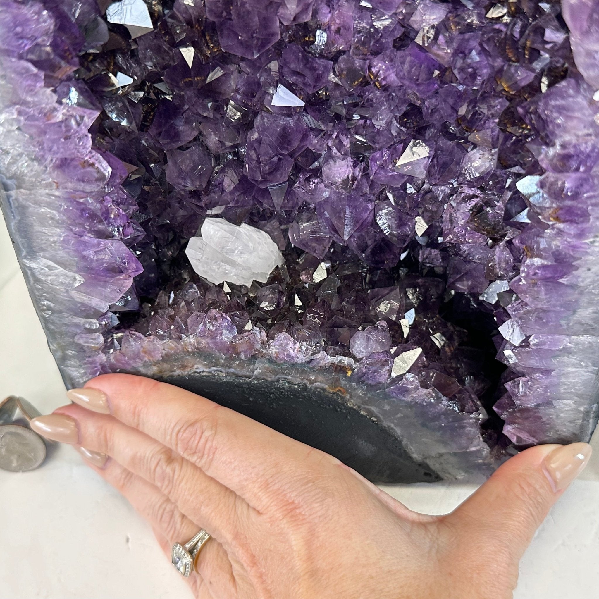 Quality Brazilian Amethyst Cathedral, 25.6 lbs & 17.9" Tall, #5601 - 1397 - Brazil GemsBrazil GemsQuality Brazilian Amethyst Cathedral, 25.6 lbs & 17.9" Tall, #5601 - 1397Cathedrals5601 - 1397