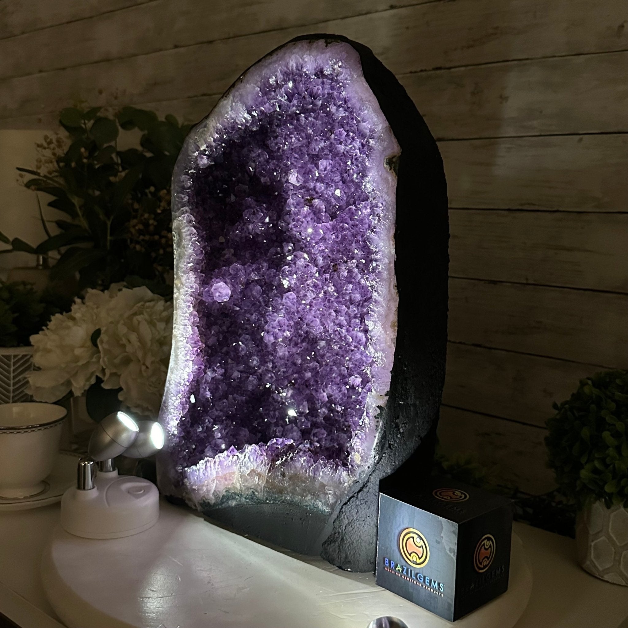 Quality Brazilian Amethyst Cathedral, 28.1 lbs & 15.1" Tall, #5601 - 1399 - Brazil GemsBrazil GemsQuality Brazilian Amethyst Cathedral, 28.1 lbs & 15.1" Tall, #5601 - 1399Cathedrals5601 - 1399